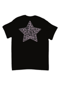 Fontaines dc leopard print black and white star band tees