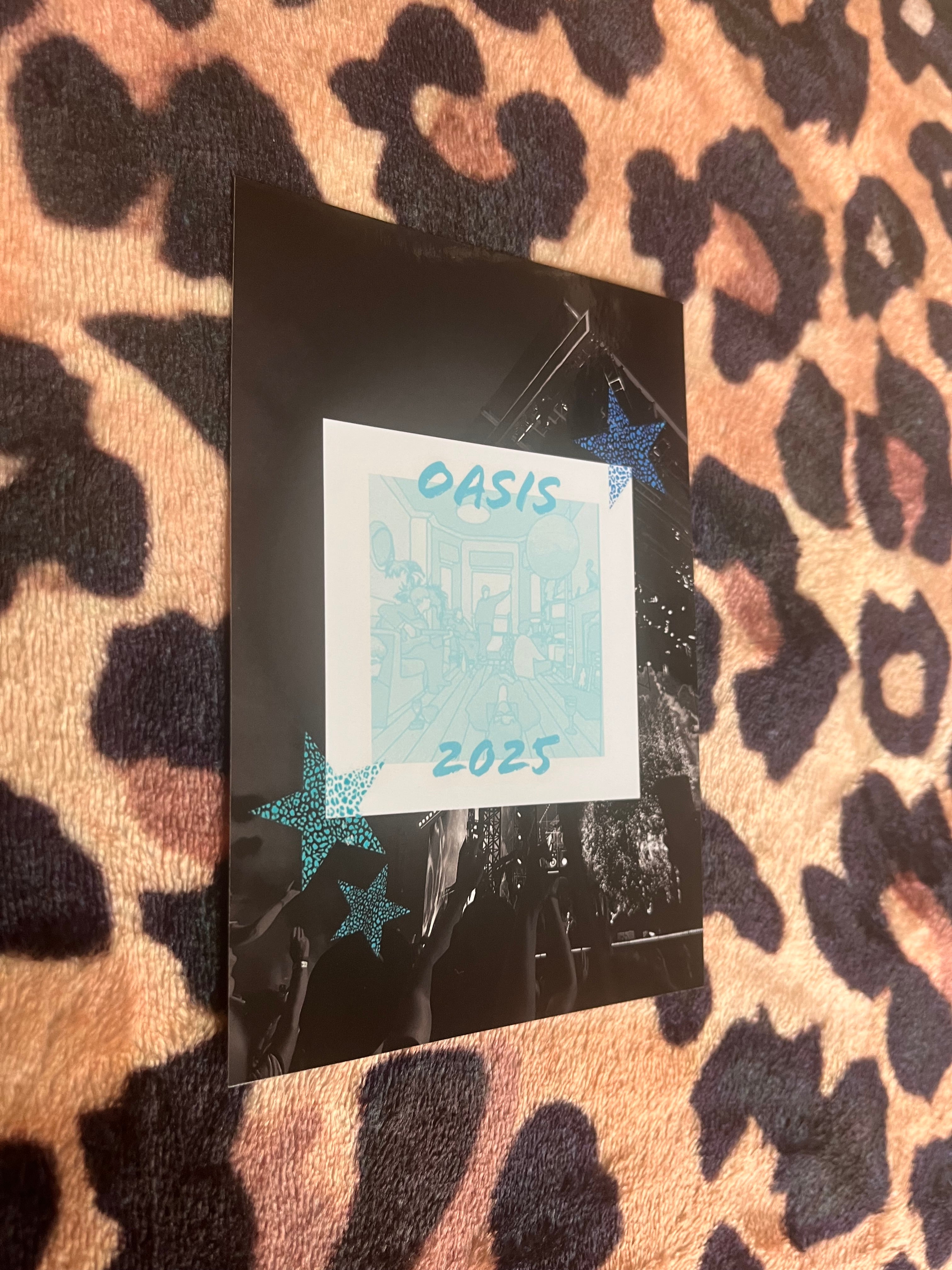 Oasis live 25 leopard stars posters