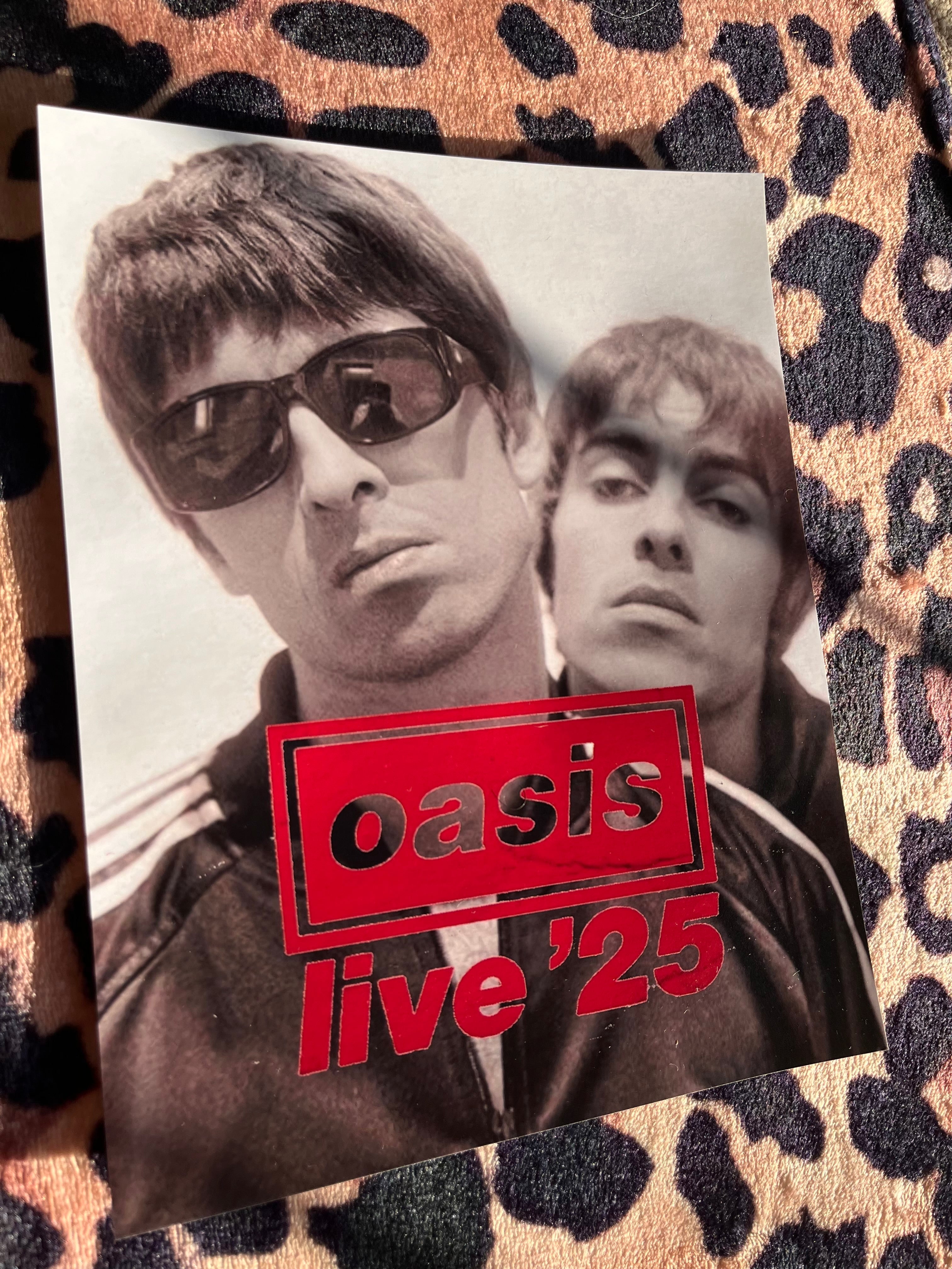 Oasis live 25 poster red