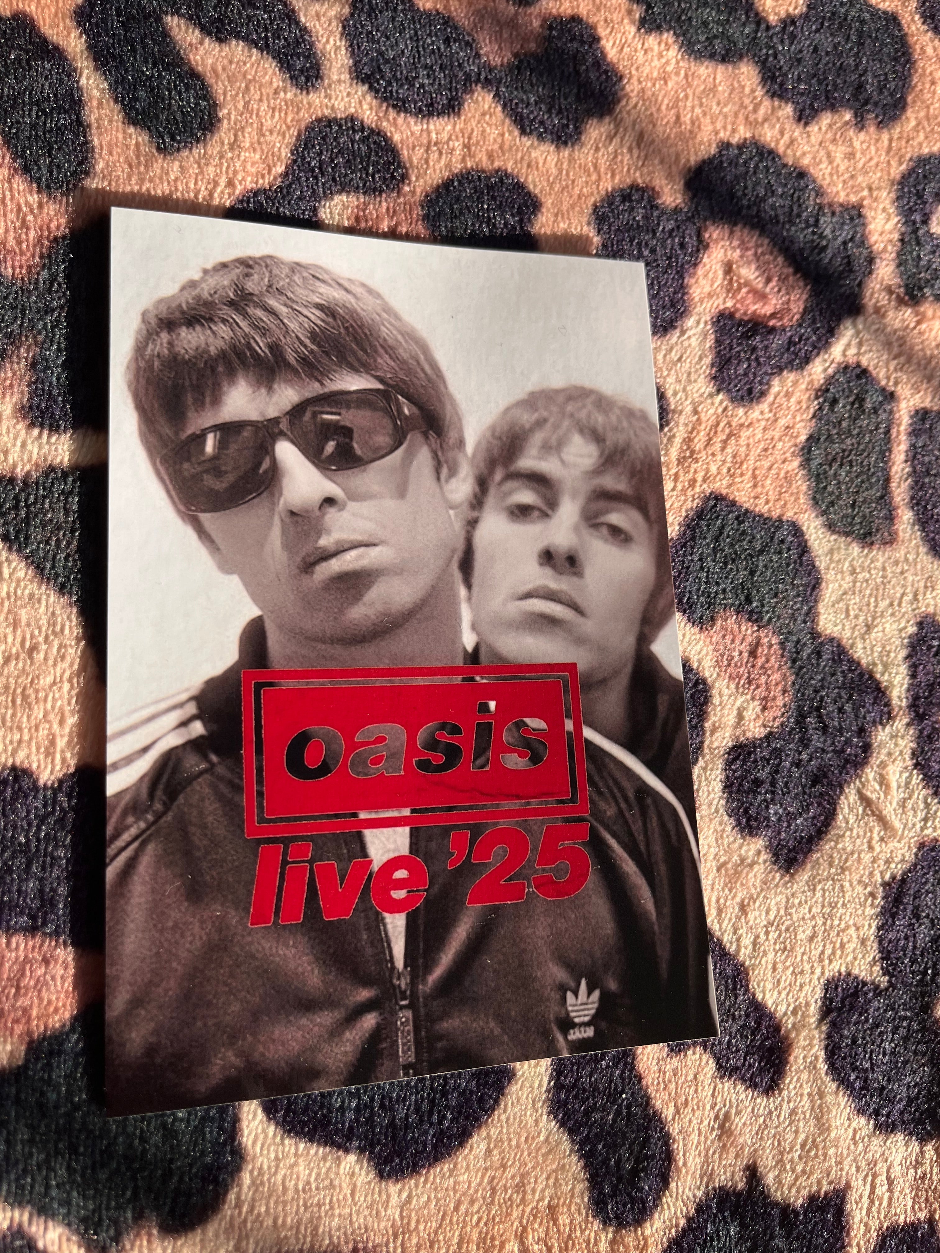 Oasis live 25 poster red