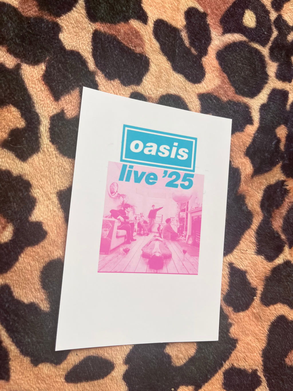 Oasis live 25 poster blue and pink