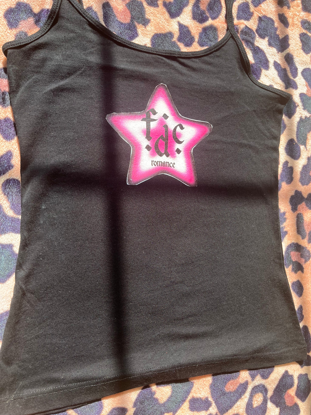 Fontaines dc pink star tank top