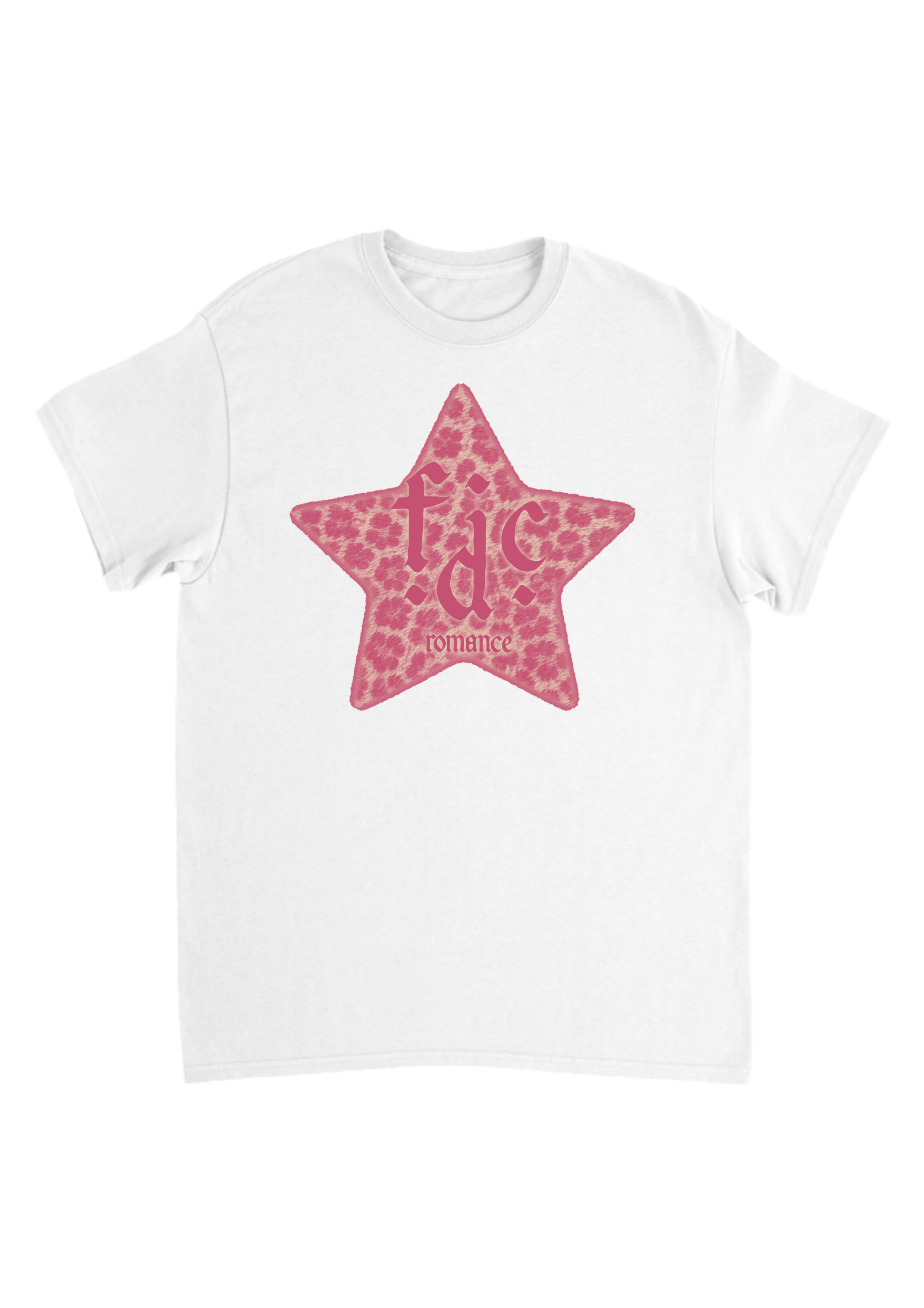Fontaines dc pink leopard print band tees