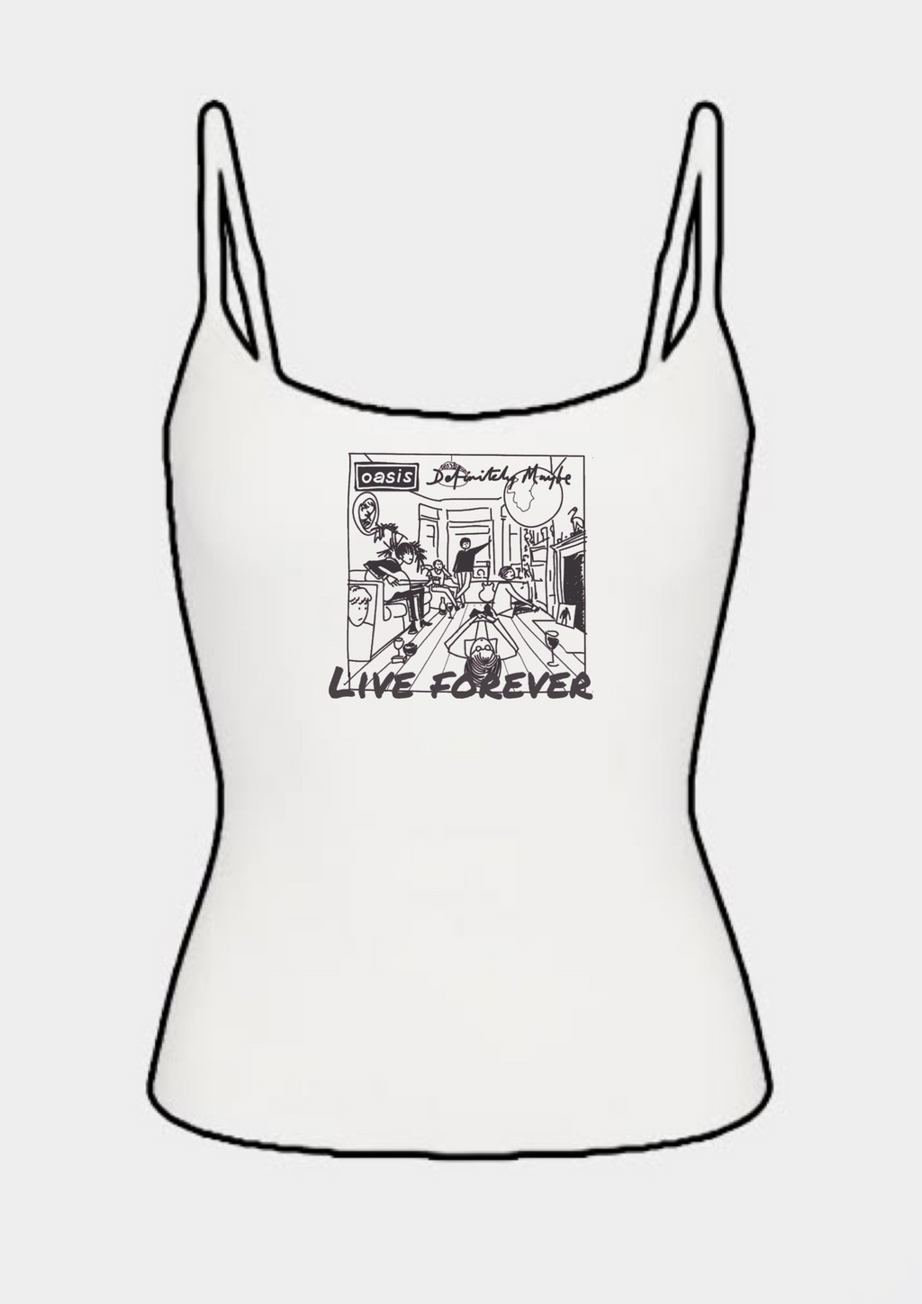 Oasis live forever tank tops