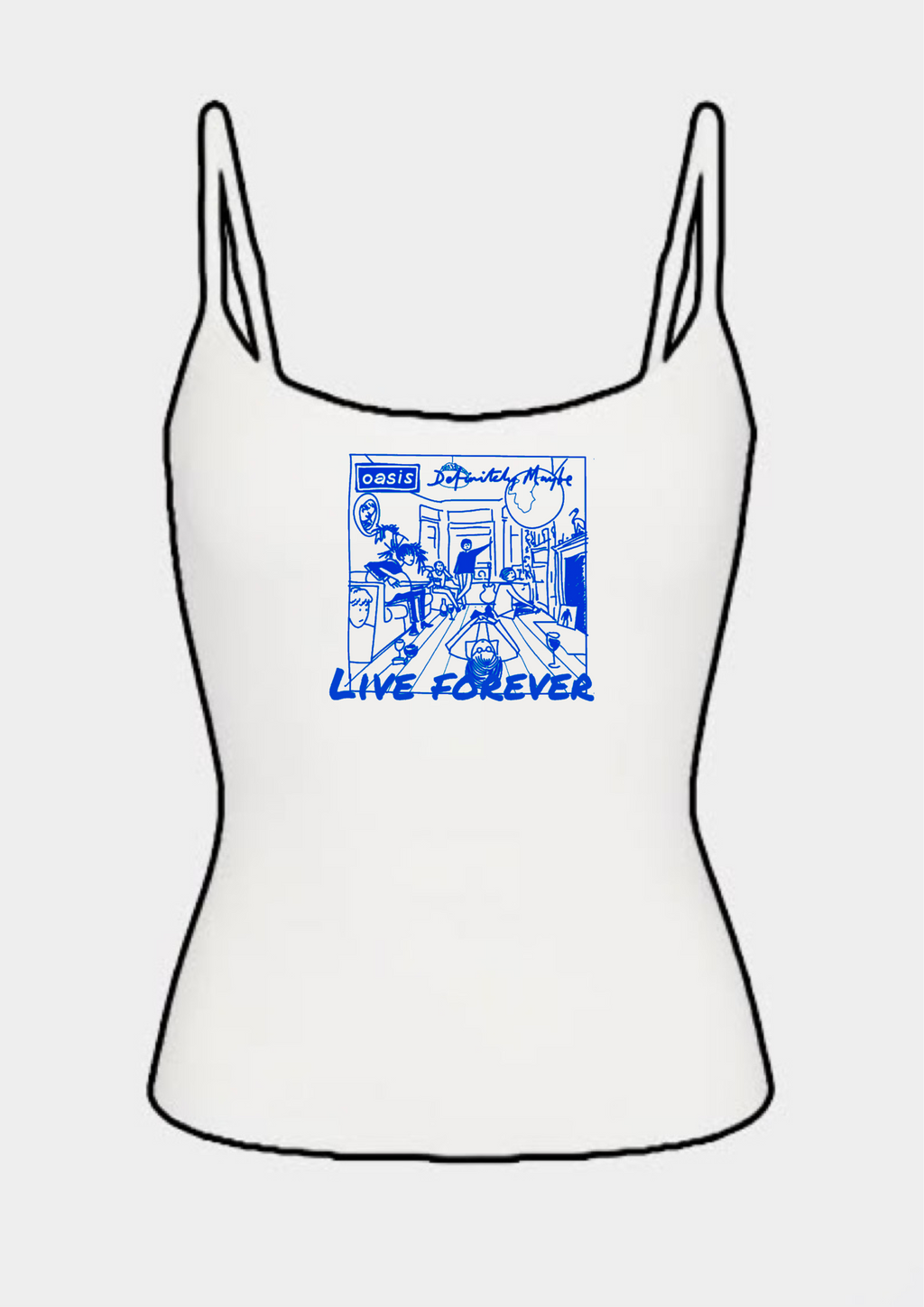 Oasis live forever tank tops