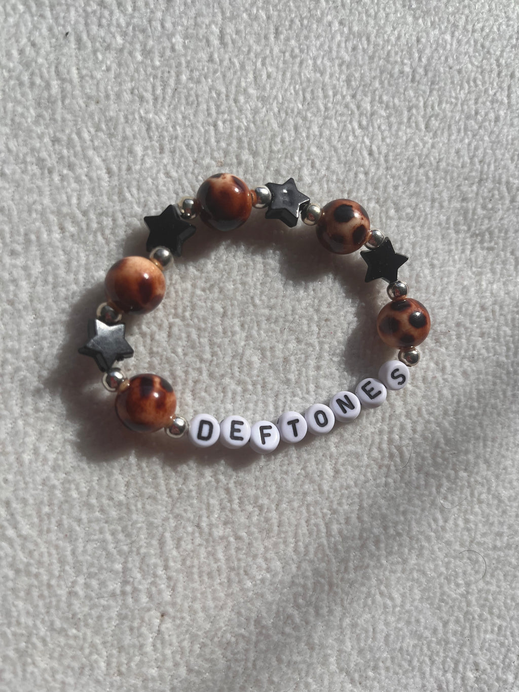 Deftones leopard print bracelet