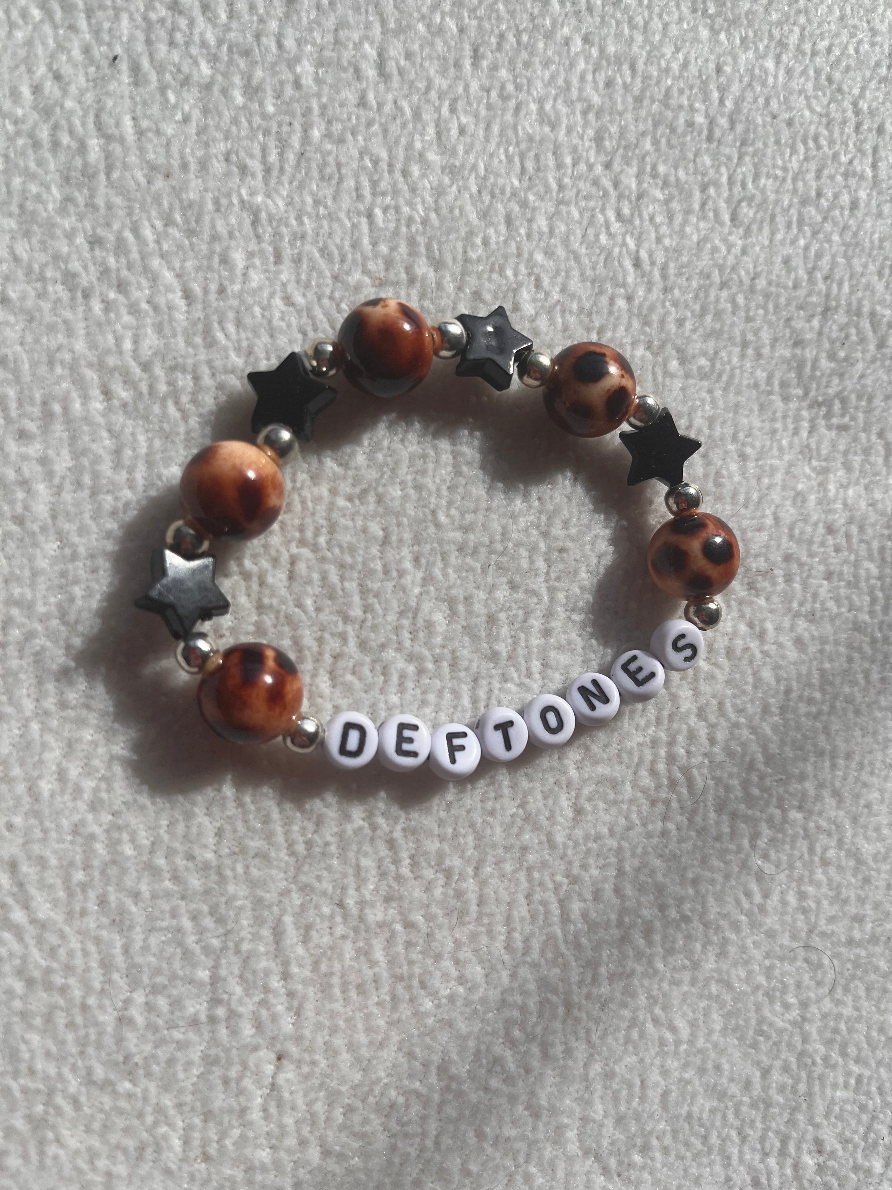 Deftones leopard print bracelet