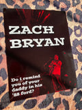 Zach Bryan red poster 🎸
