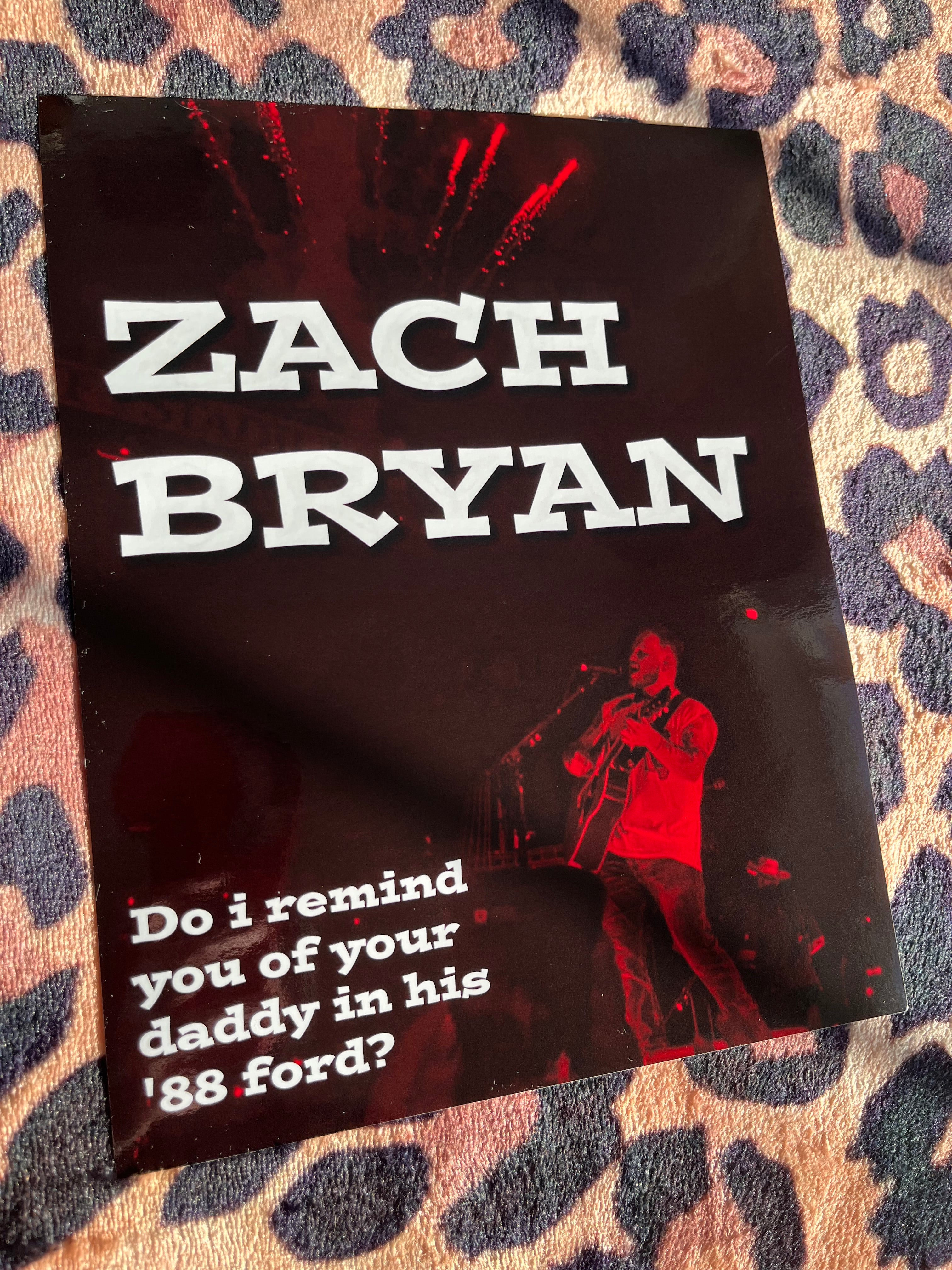 Zach Bryan red poster 🎸