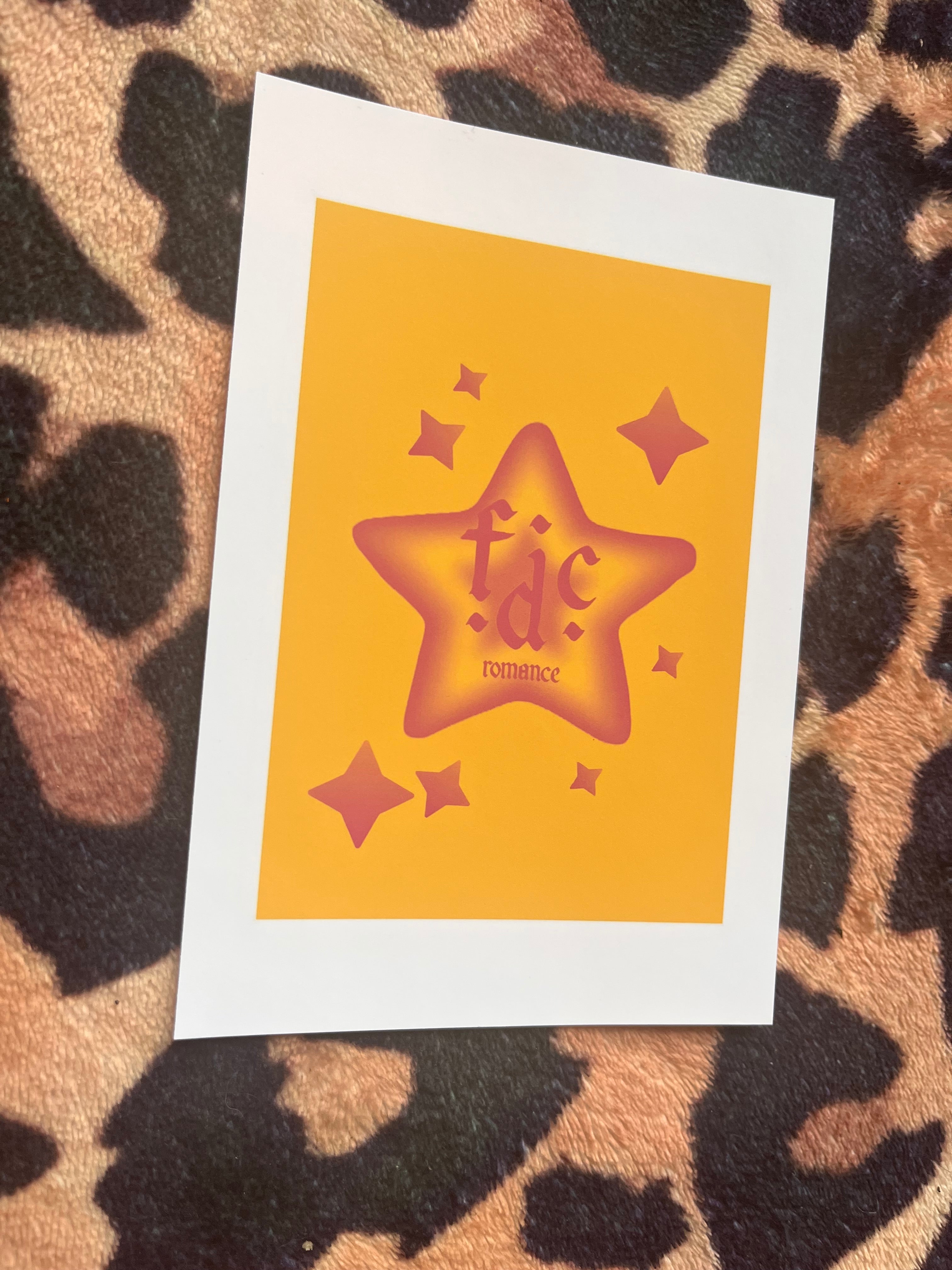 Fontaines dc star polaroid style posters