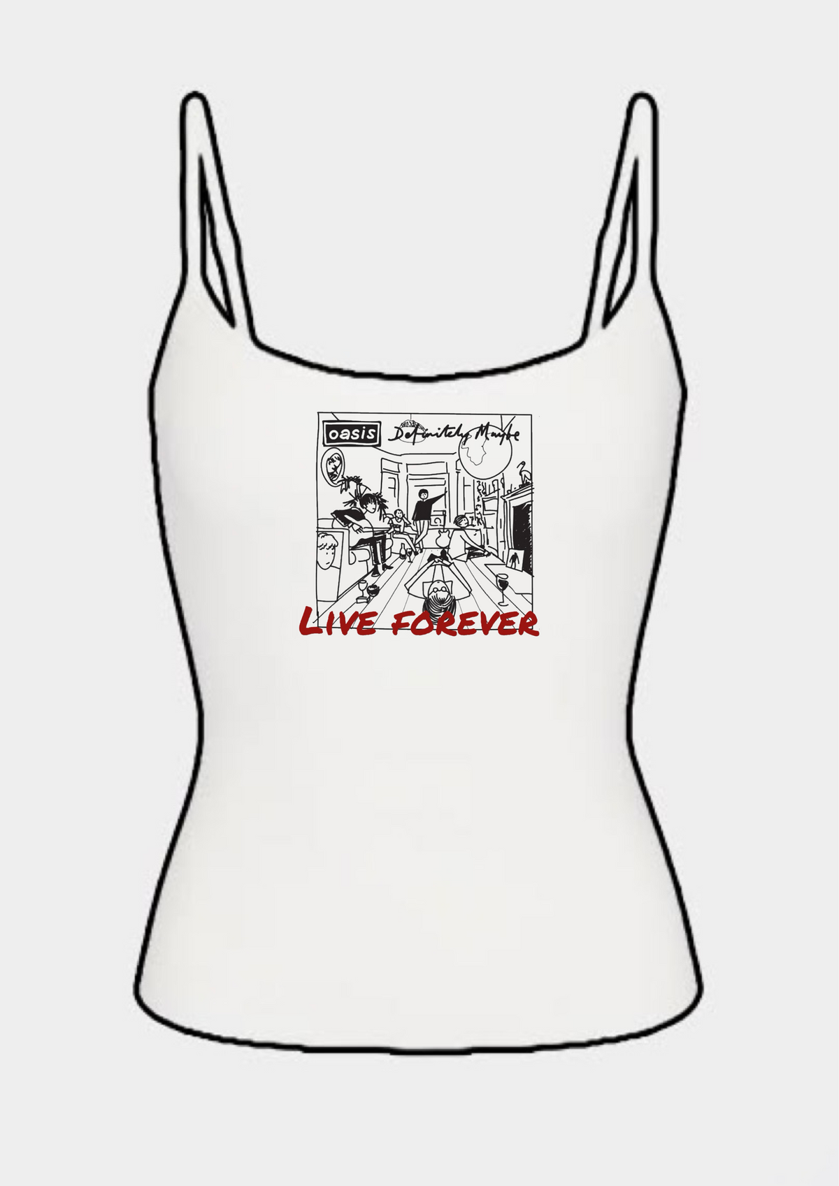 Oasis live forever tank tops