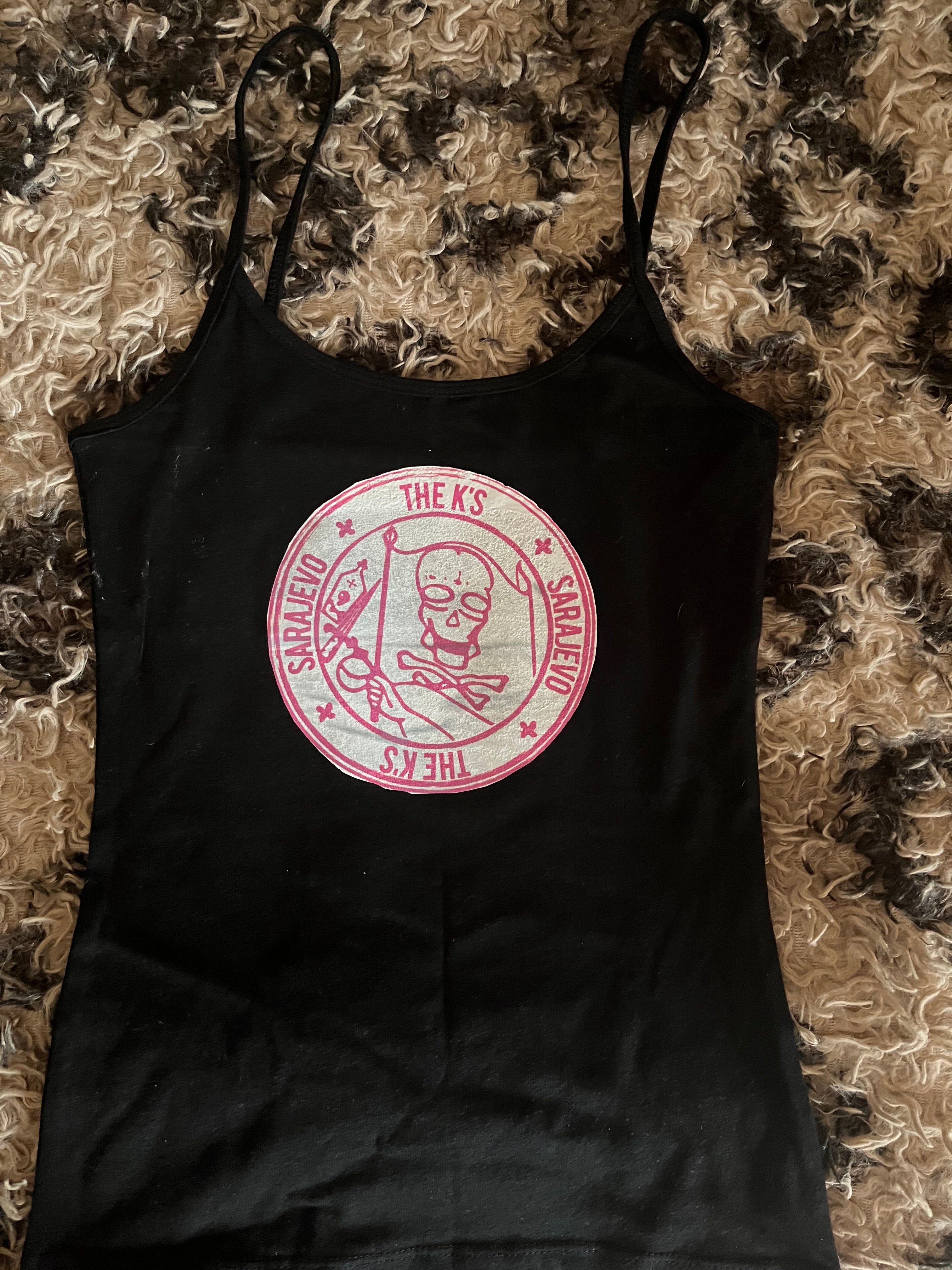 The Ks pink logo tank top