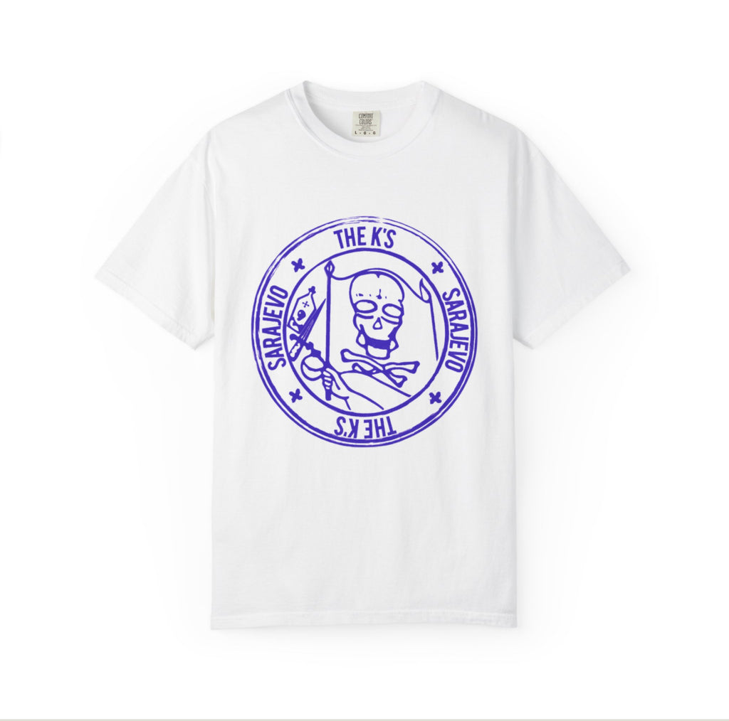 The Ks blue and black logos band tees