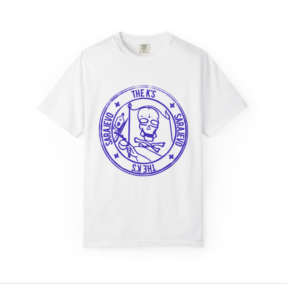 The Ks blue and black logos band tees