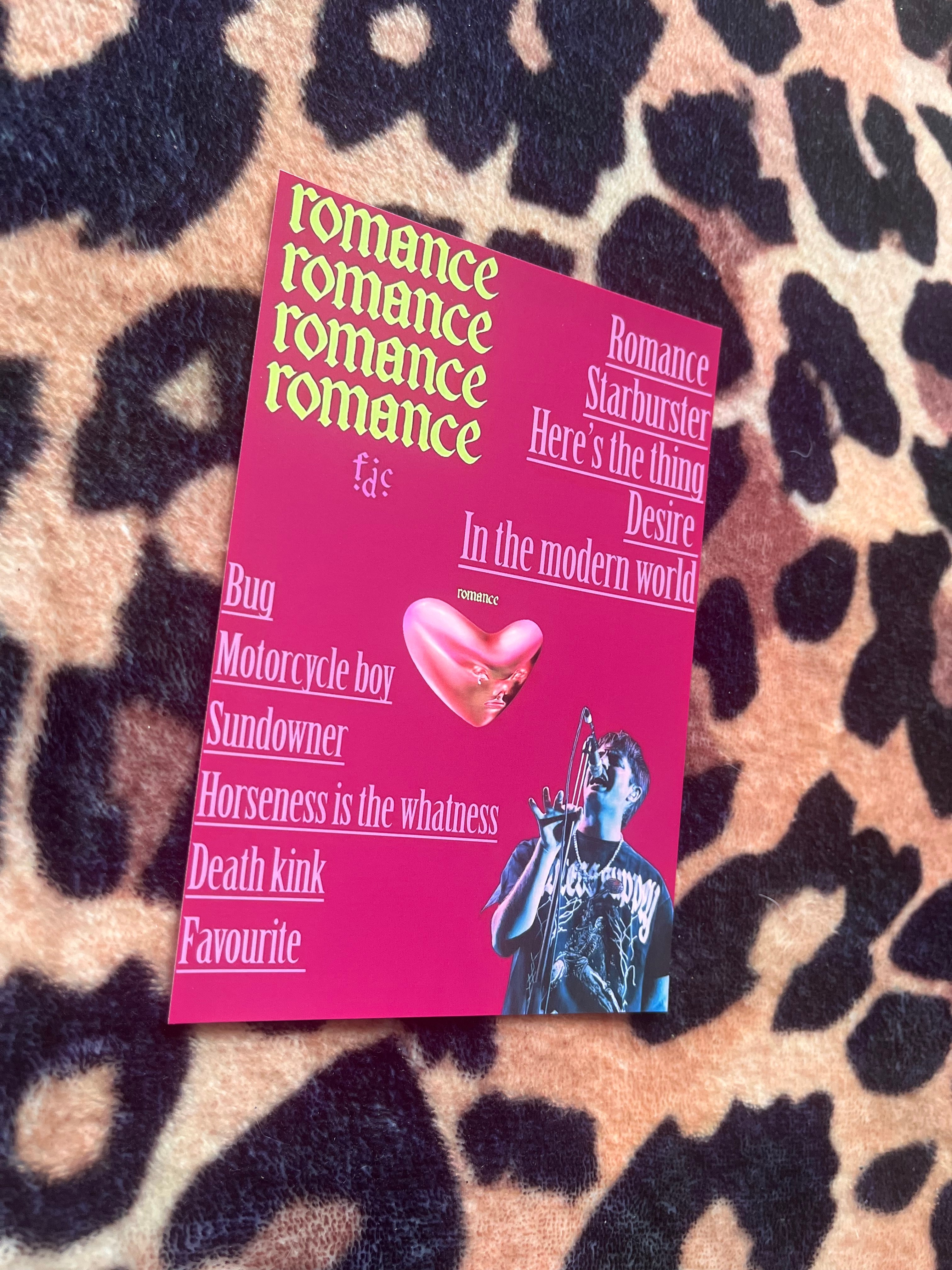 Fontaines dc romance setlist poster
