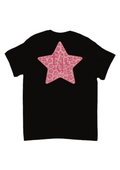 Fontaines dc pink leopard print band tees