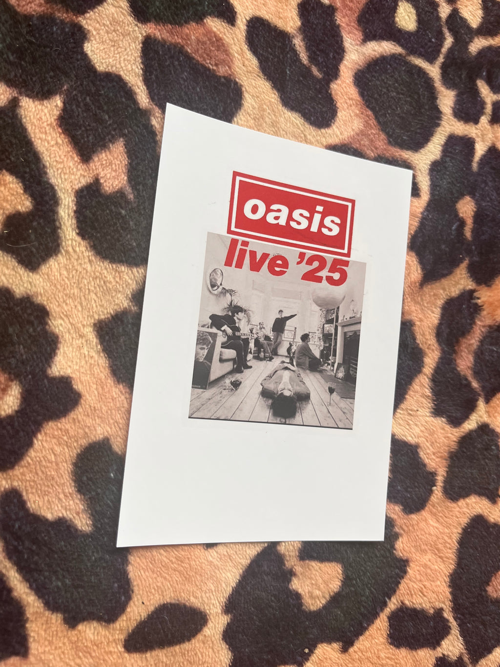 Oasis live 25 poster red