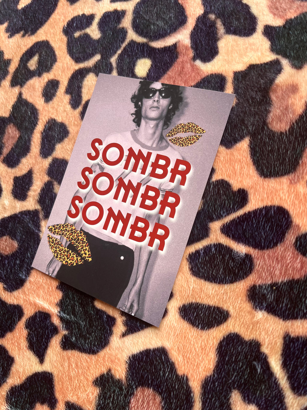 Sombr leopard print kisses poster