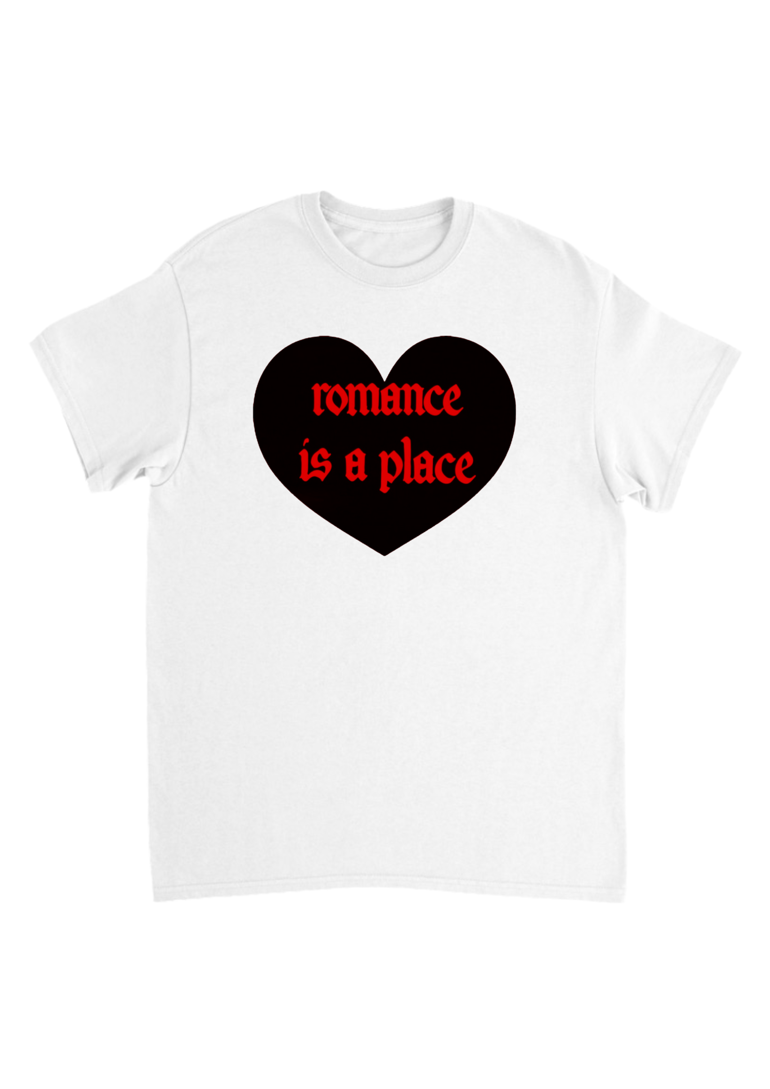 Romance is a place band tees