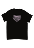 Romance is a place black and white leopard print heart band tees