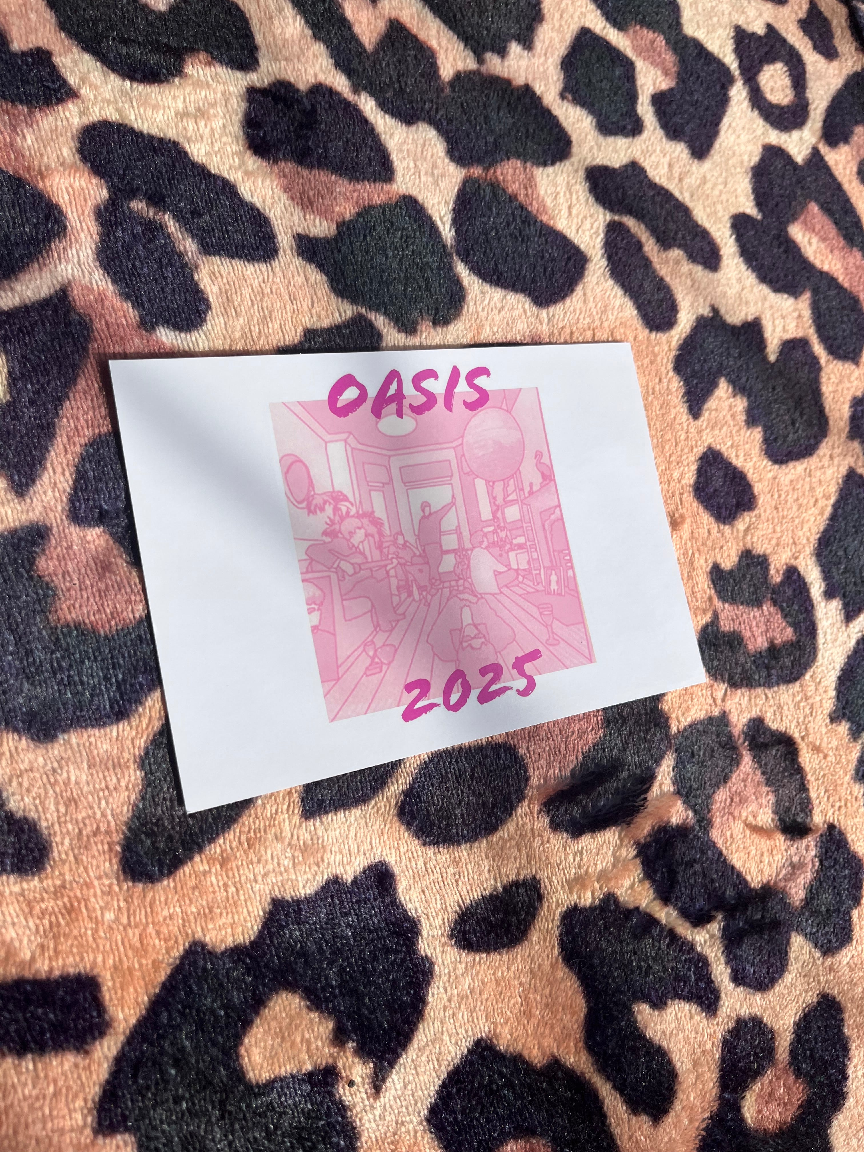 Oasis pink poster