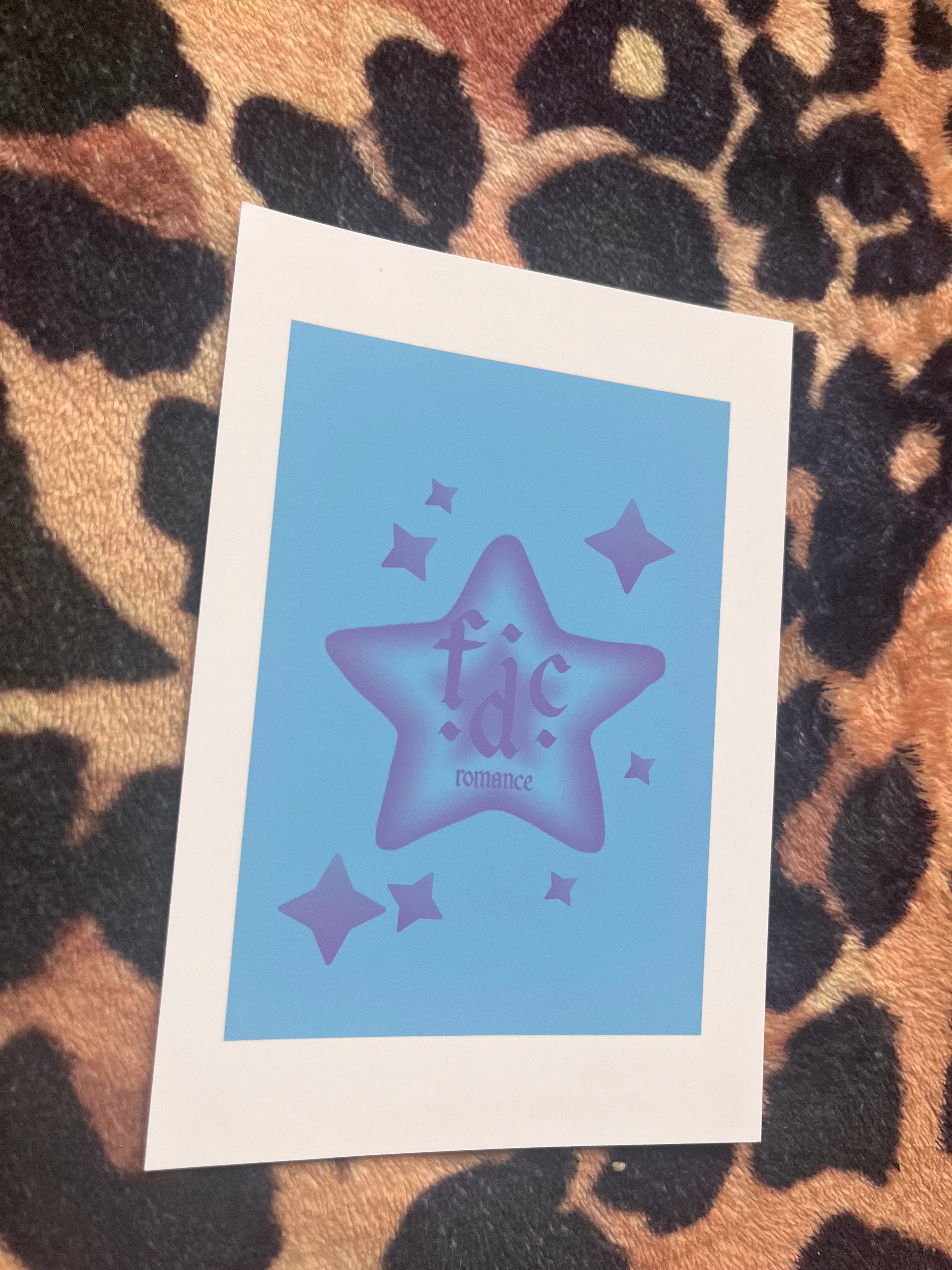 Fontaines dc star polaroid style posters