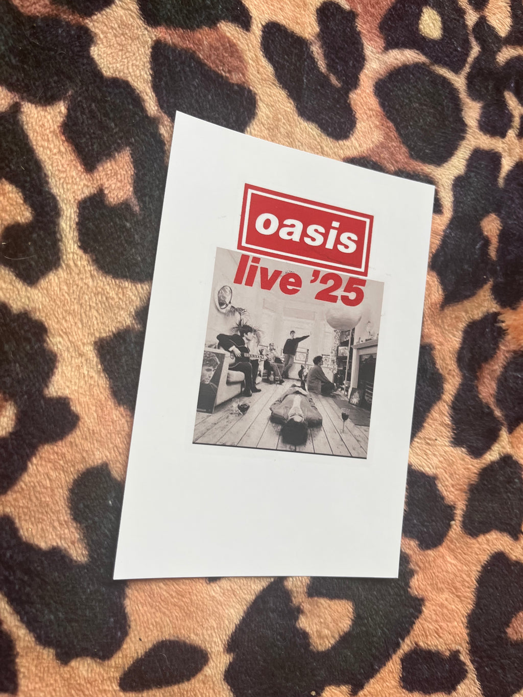 Oasis live 25 poster red