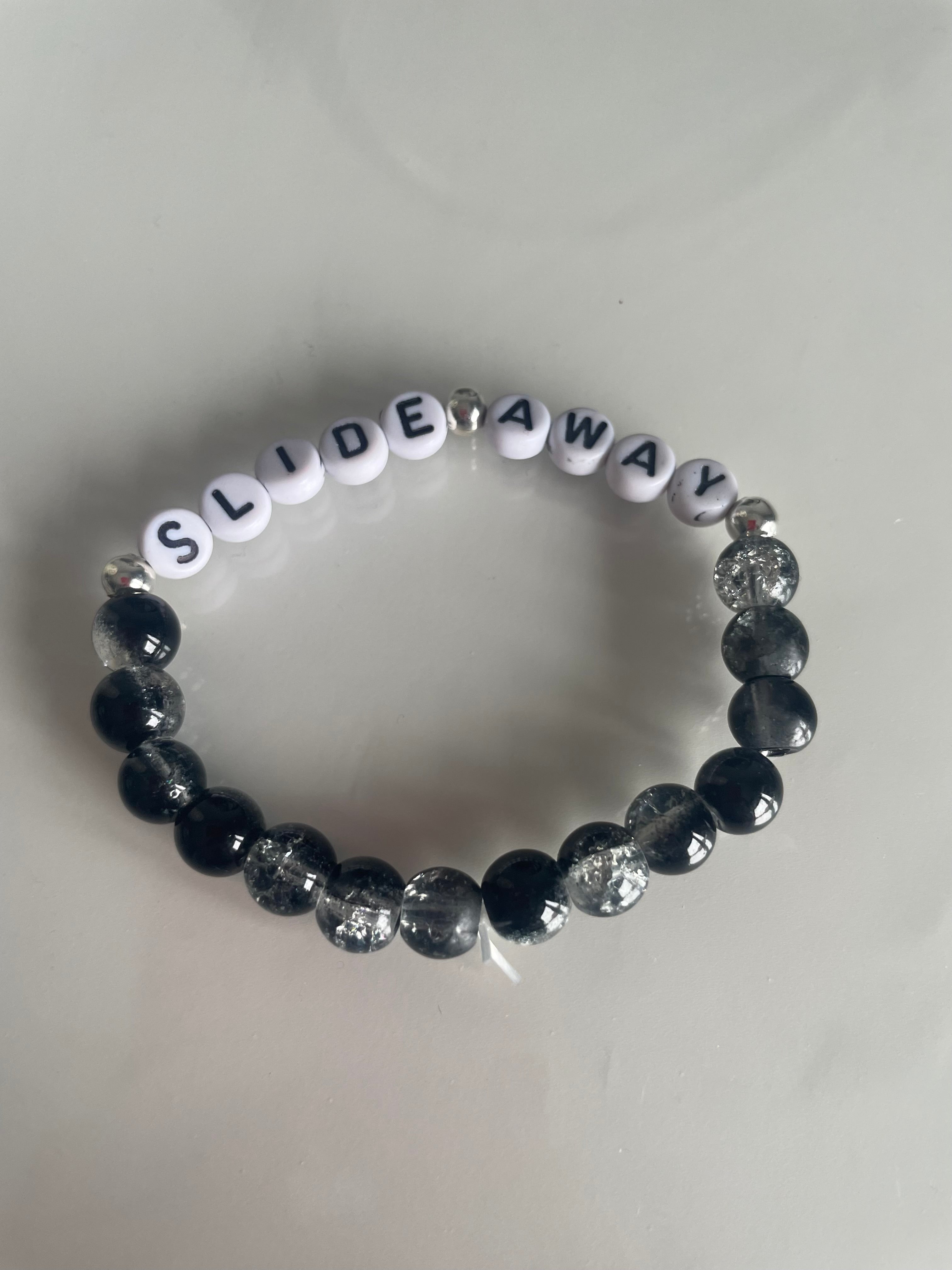 Slide away black and grey bracelet