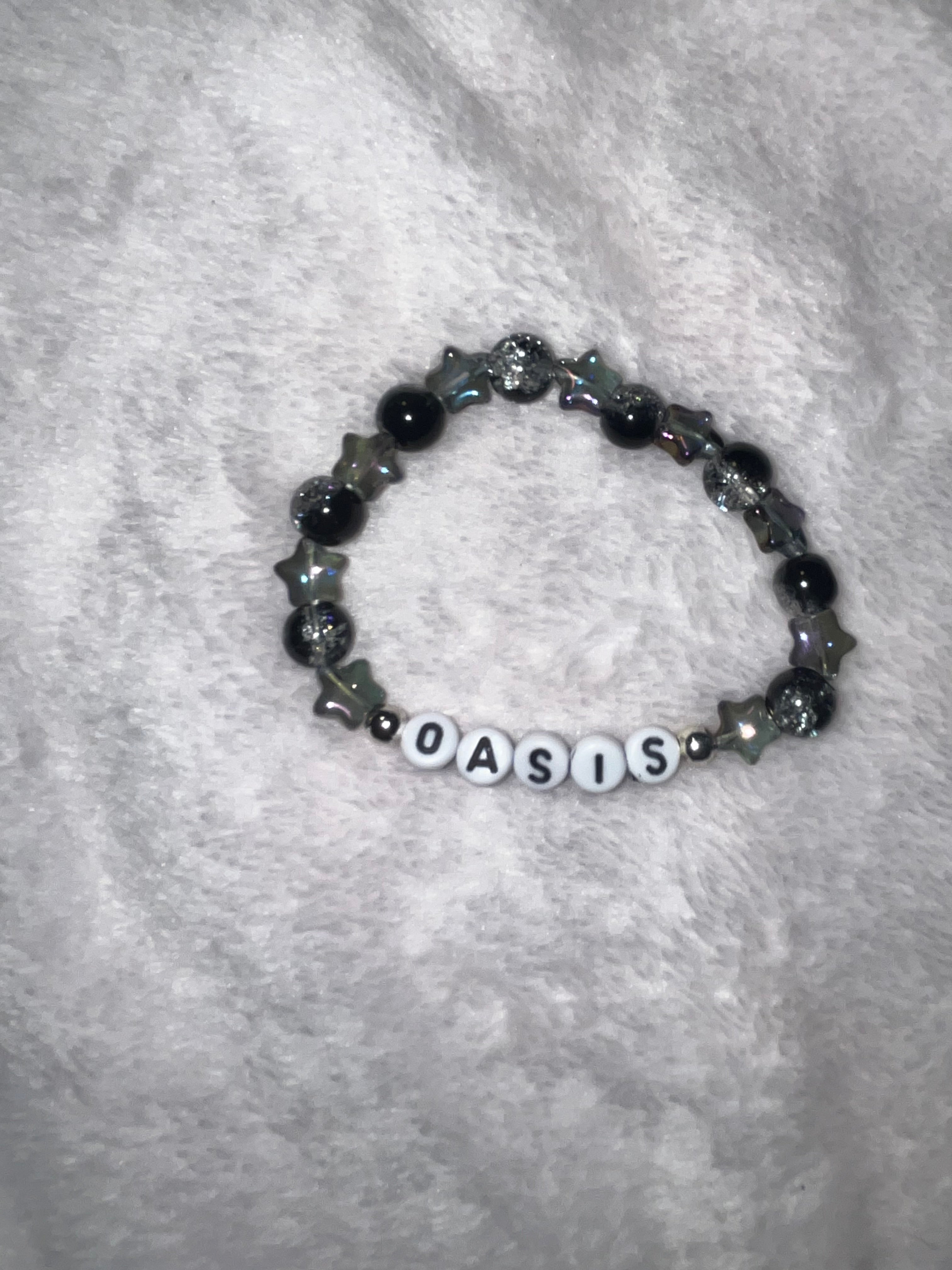 Oasis black and grey stars bracelet