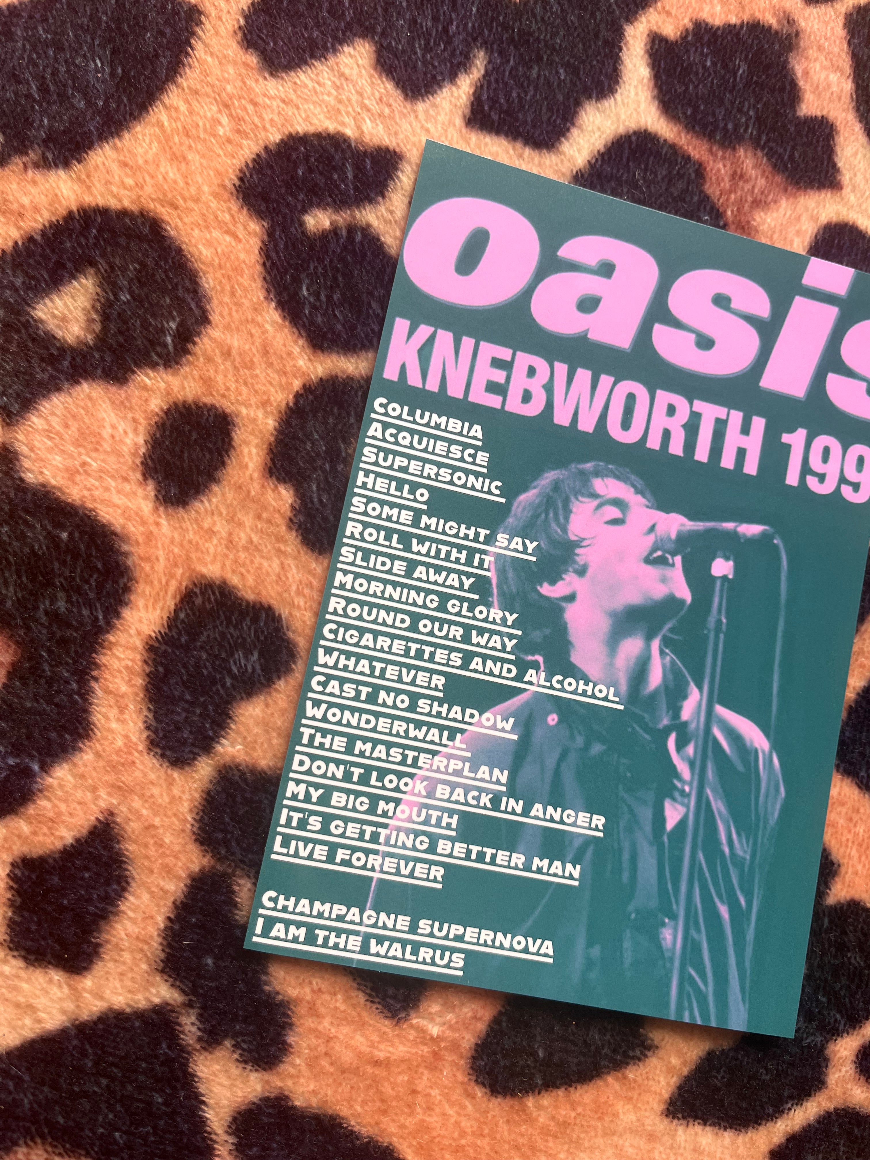 Oasis knebworth posters