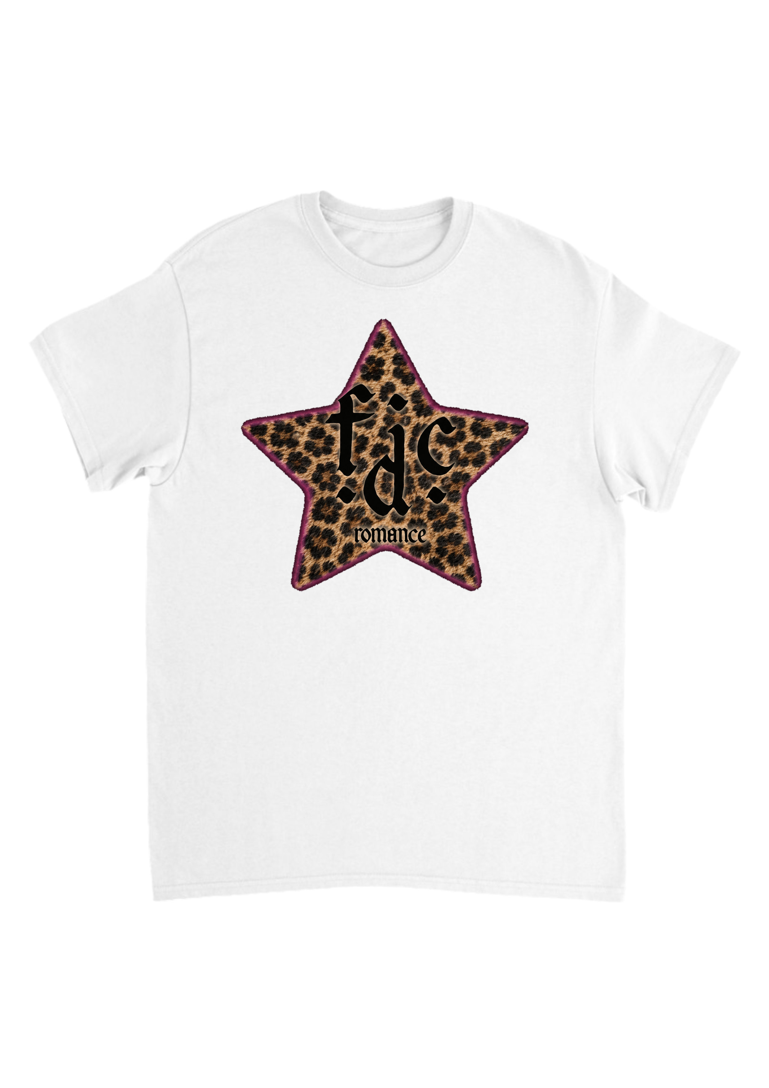 Fontaines dc leopard print star band tee