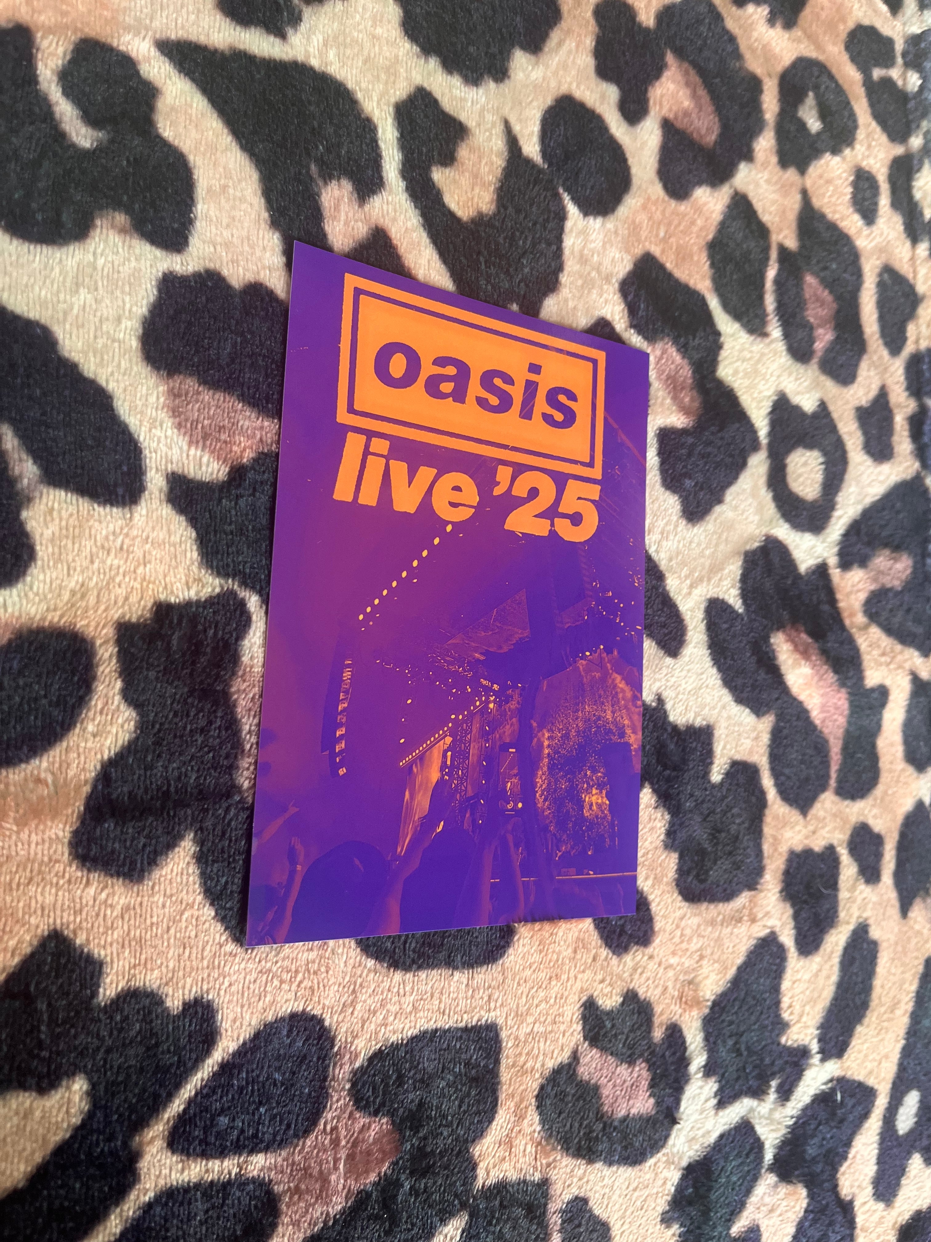 Oasis purple orange live 25 poster