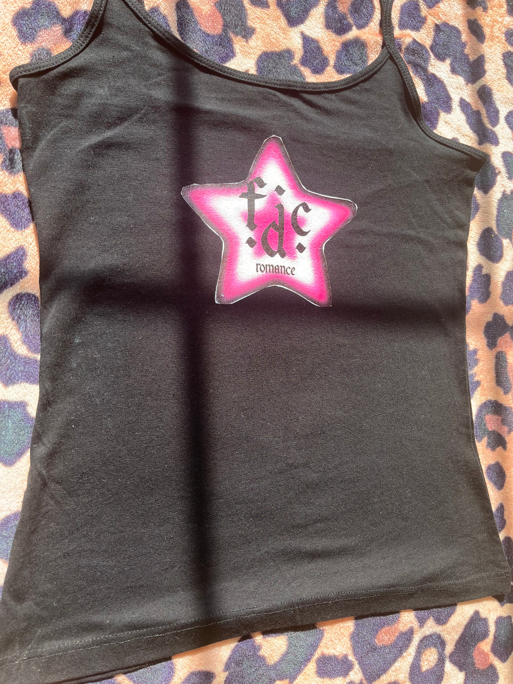 Fontaines dc pink star tank top