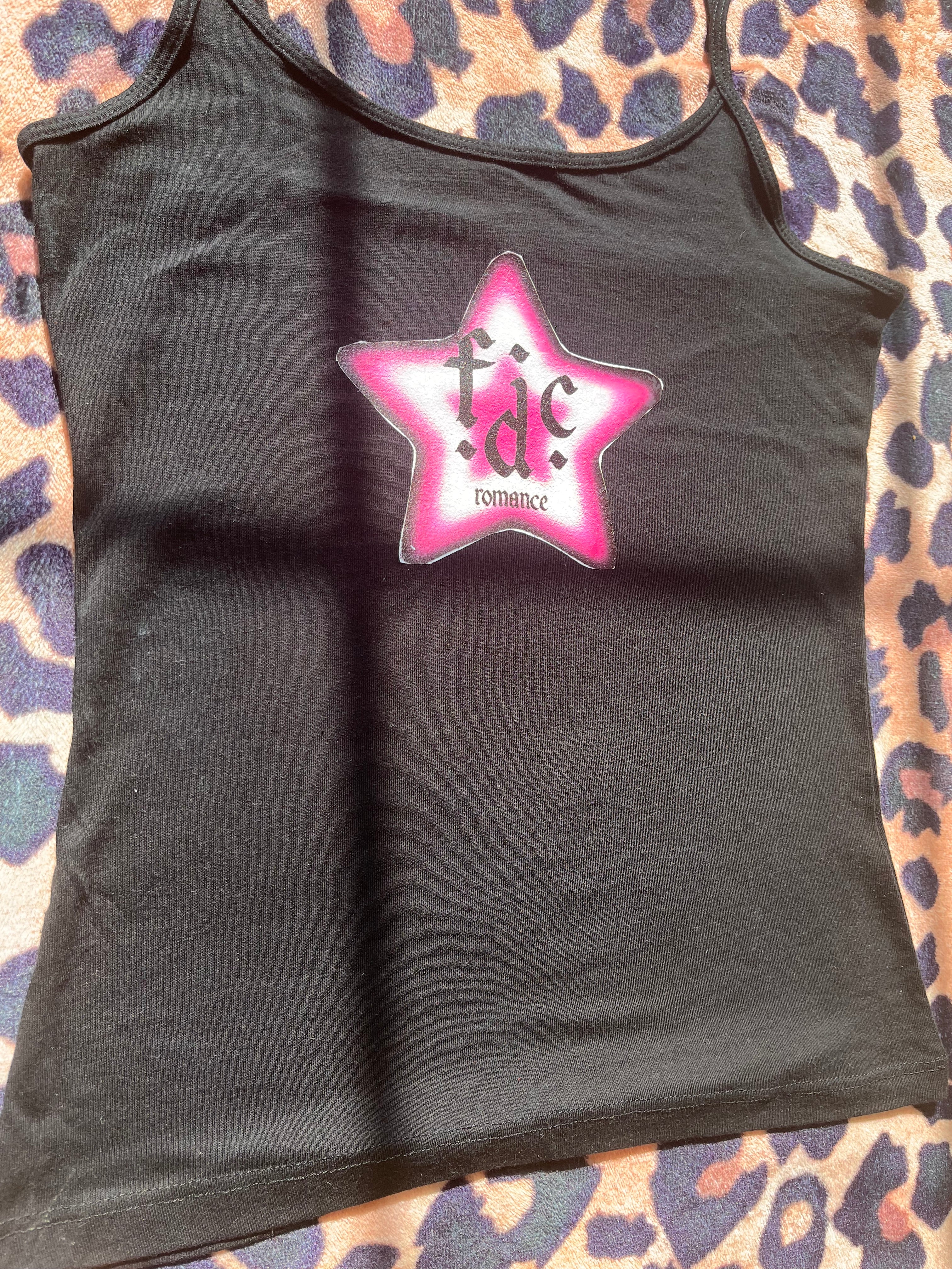 Fontaines dc pink star tank top