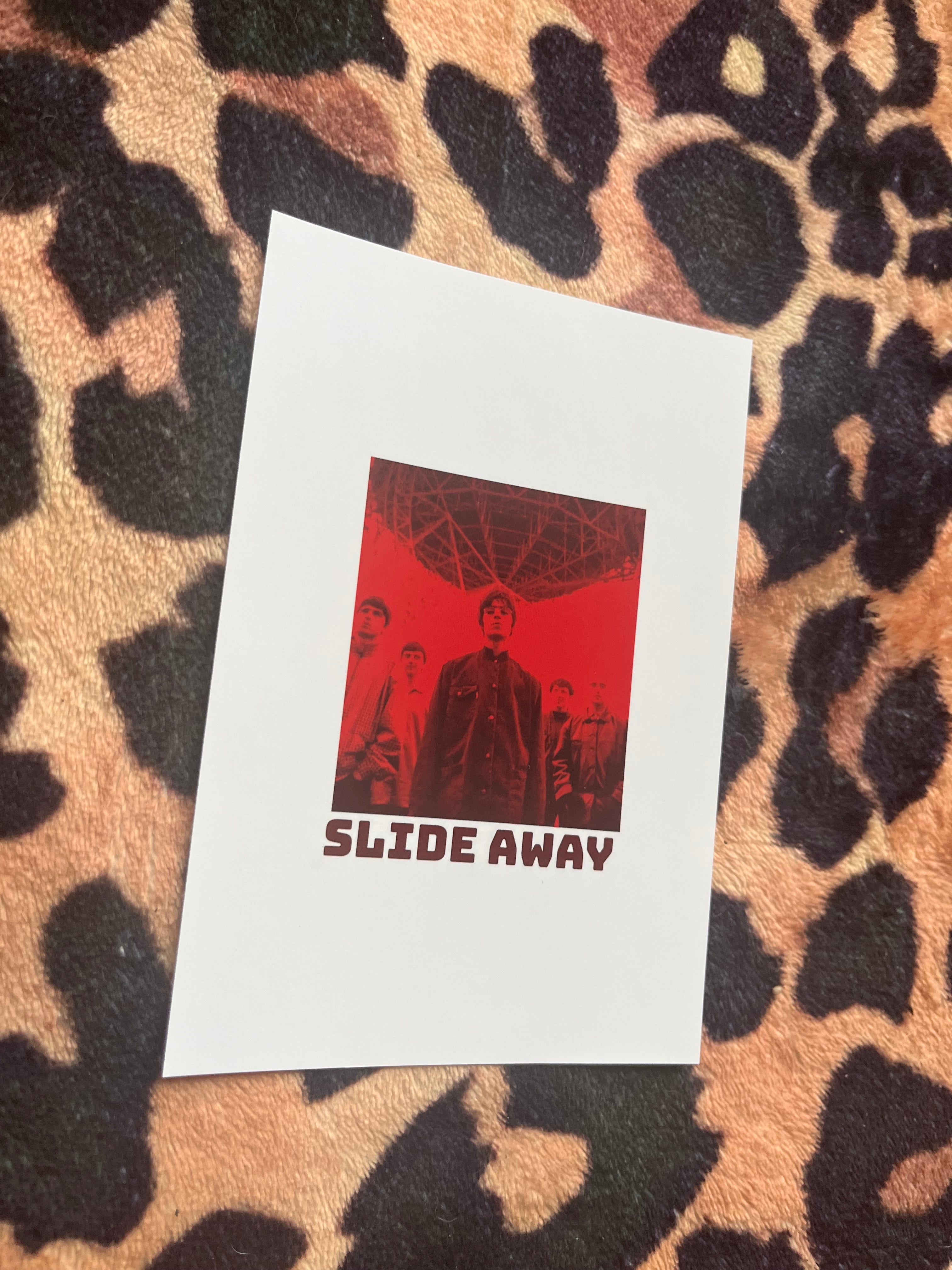 Oasis slide away poster red
