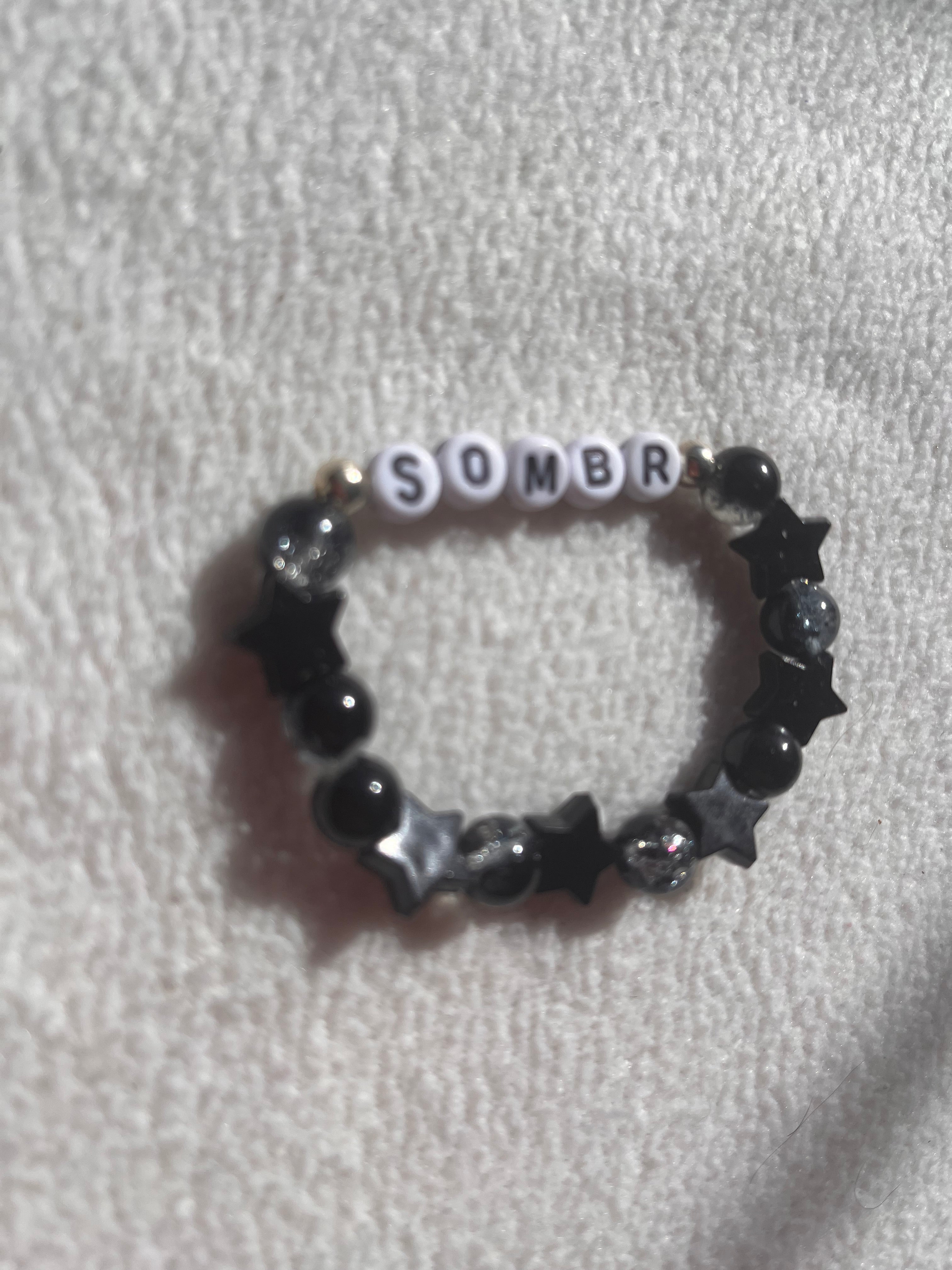 Sombr black and grey stars bracelet