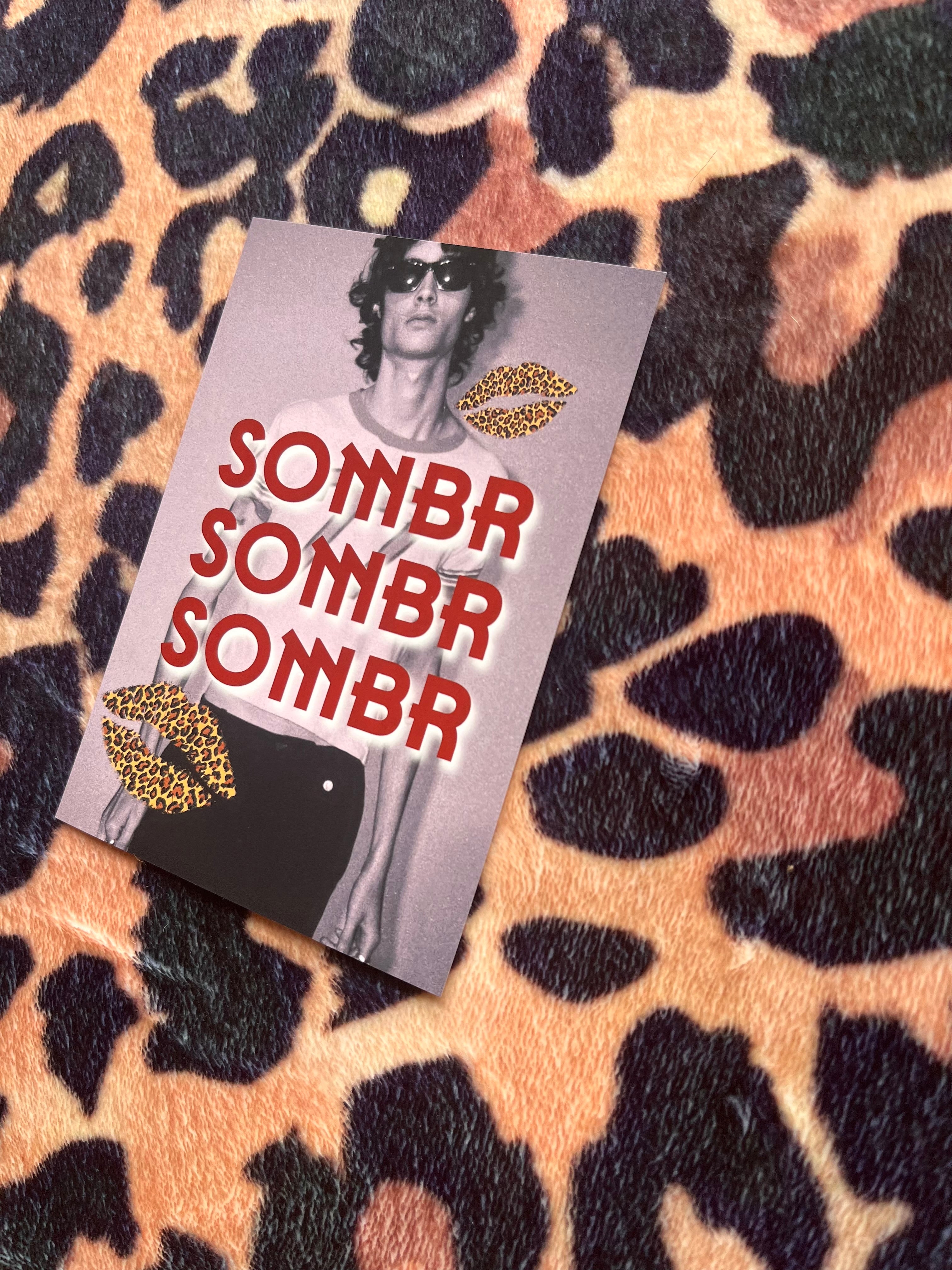 Sombr leopard print kisses poster