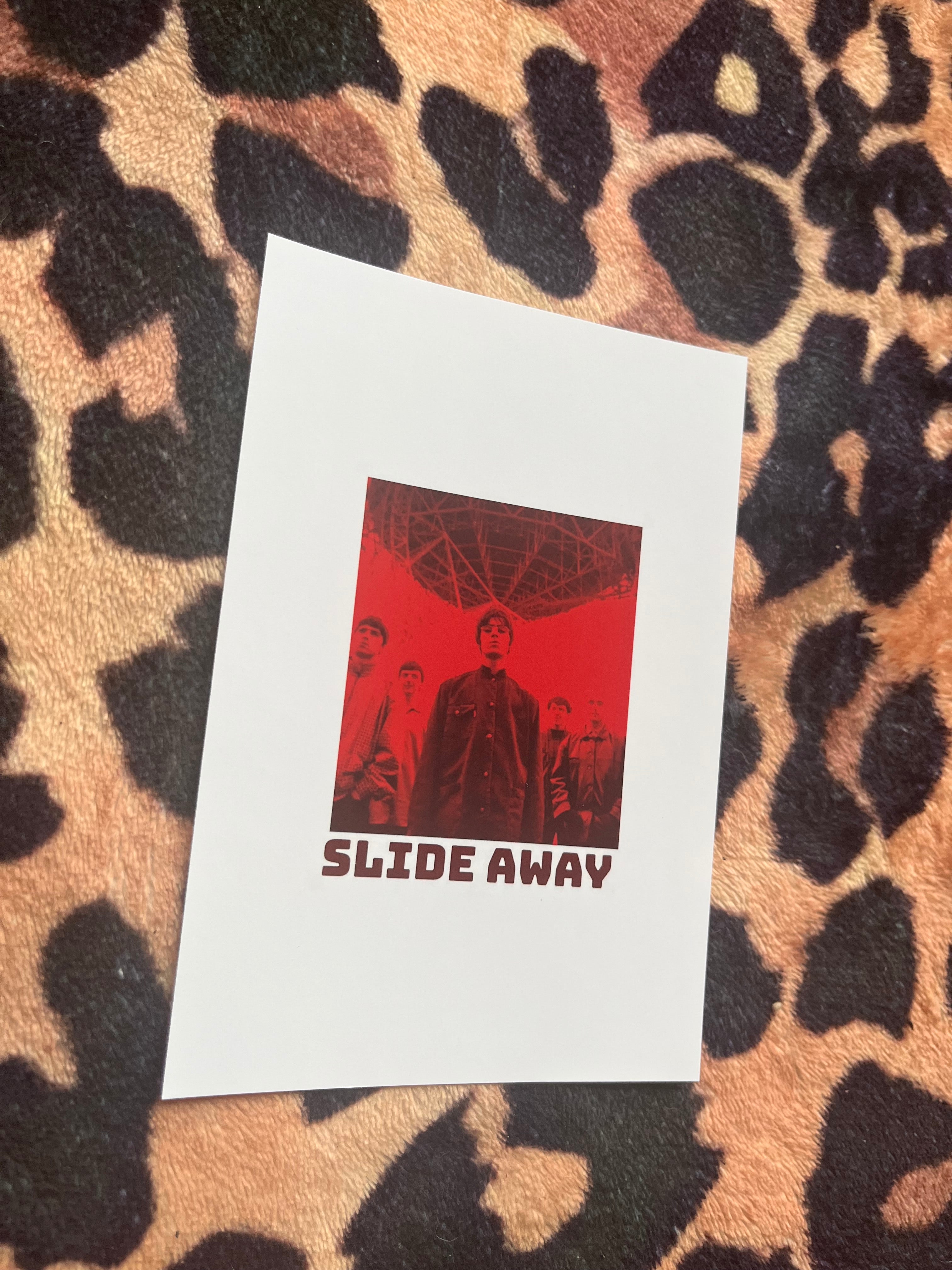Oasis slide away poster red