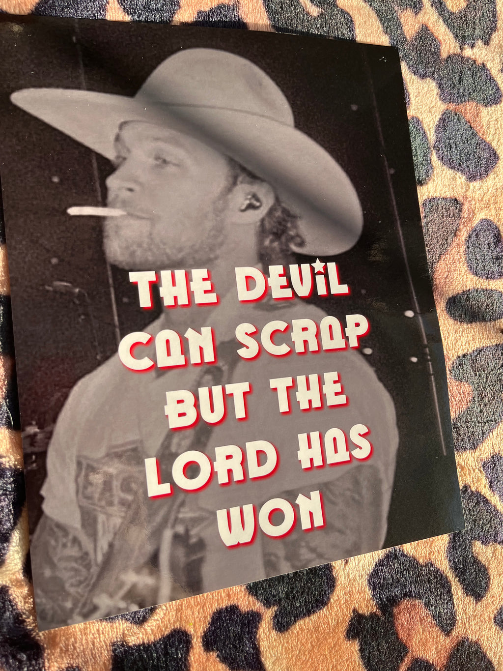 Zach Bryan the Lord has won poster