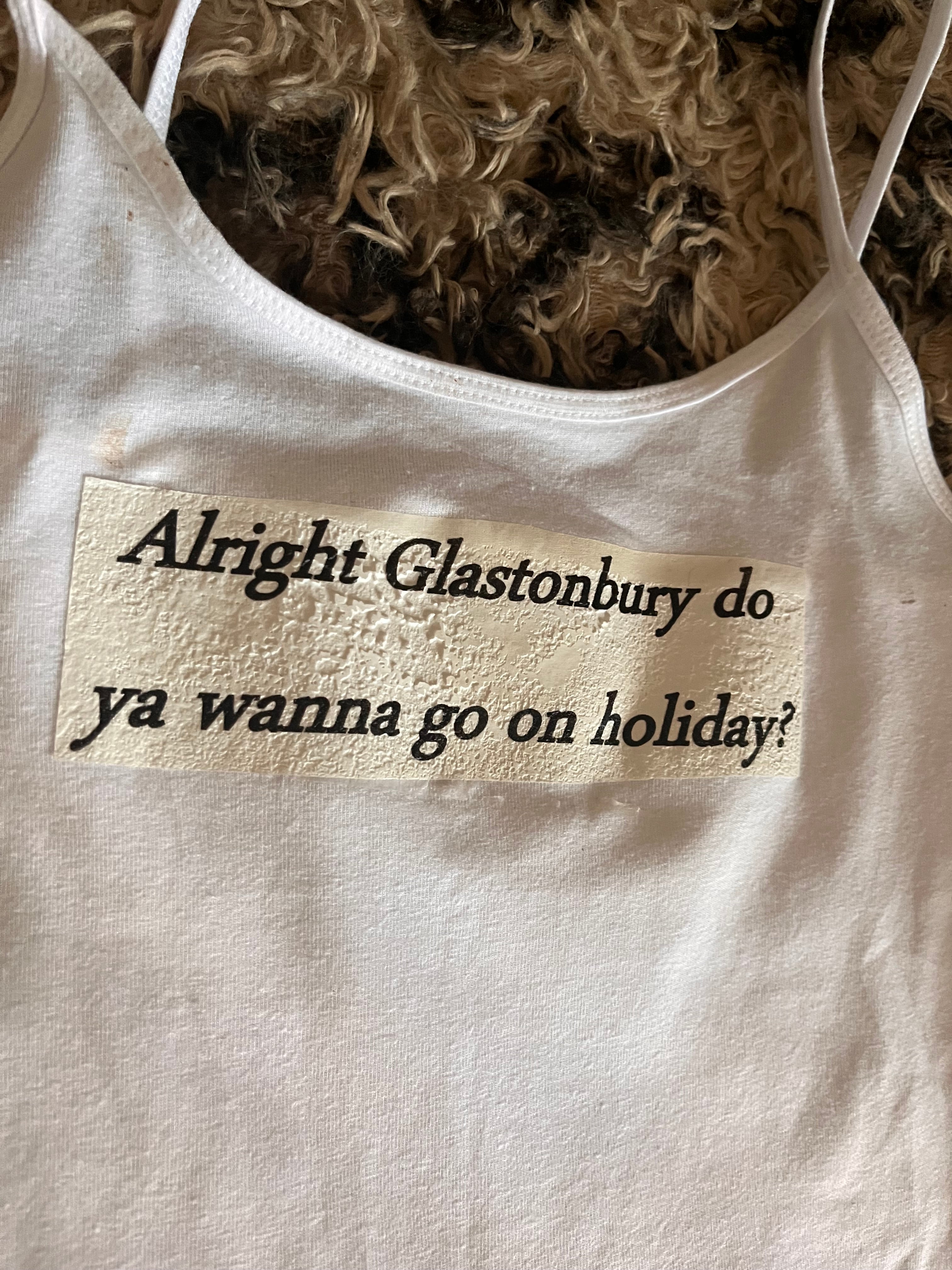 Fontaines dc Glastonbury tank top