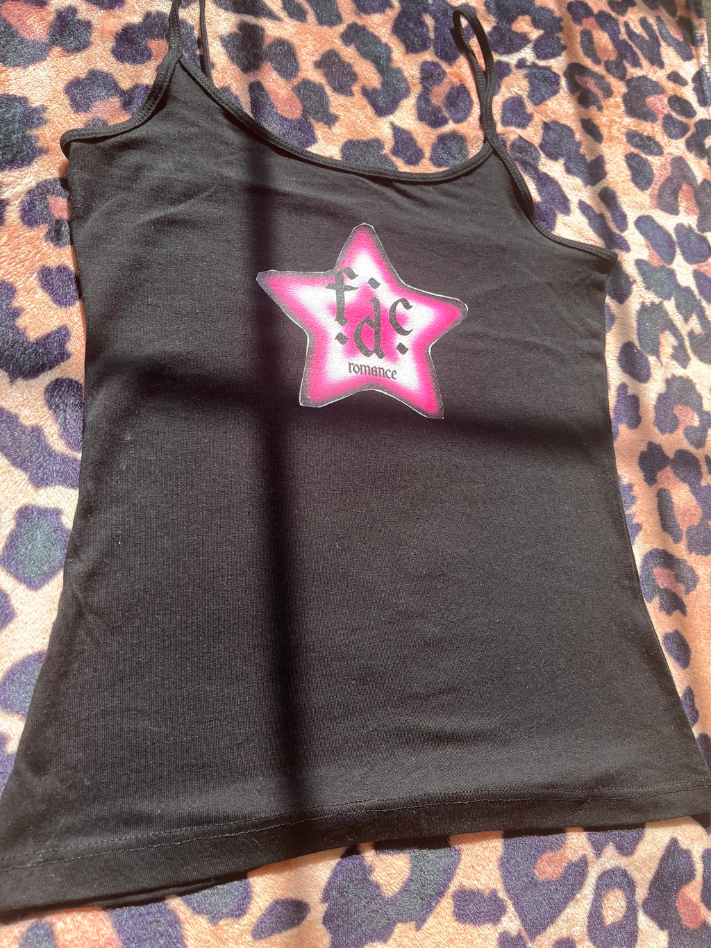 Fontaines dc pink star tank top