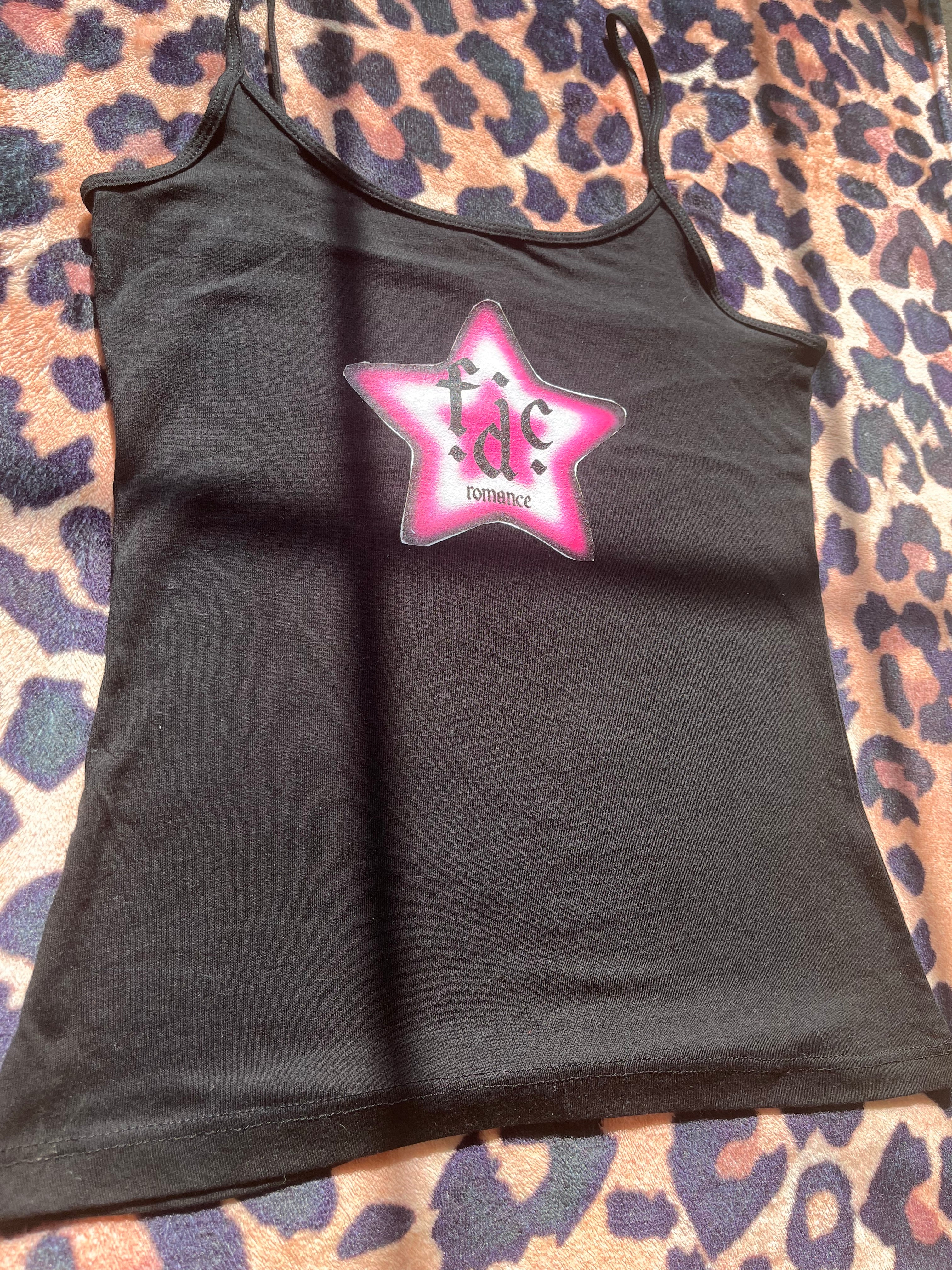 Fontaines dc pink star tank top