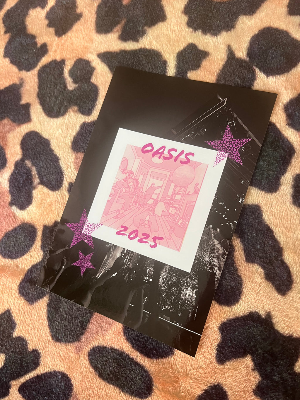 Oasis live 25 leopard stars posters