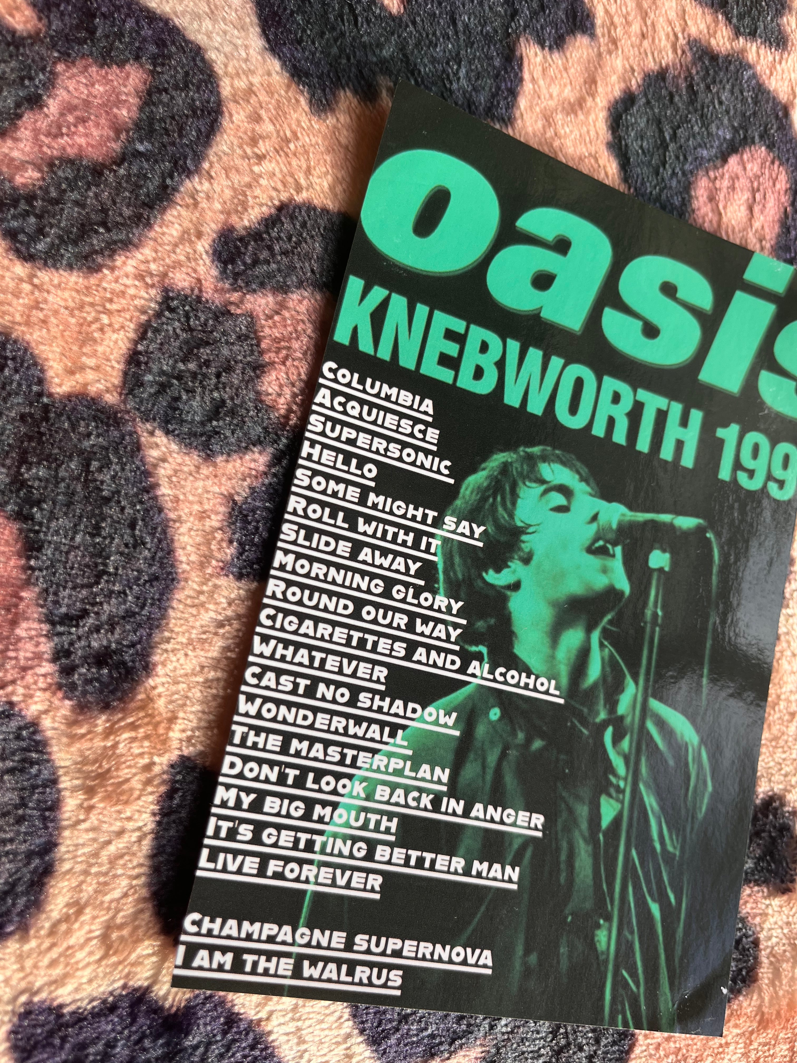 Oasis knebworth posters