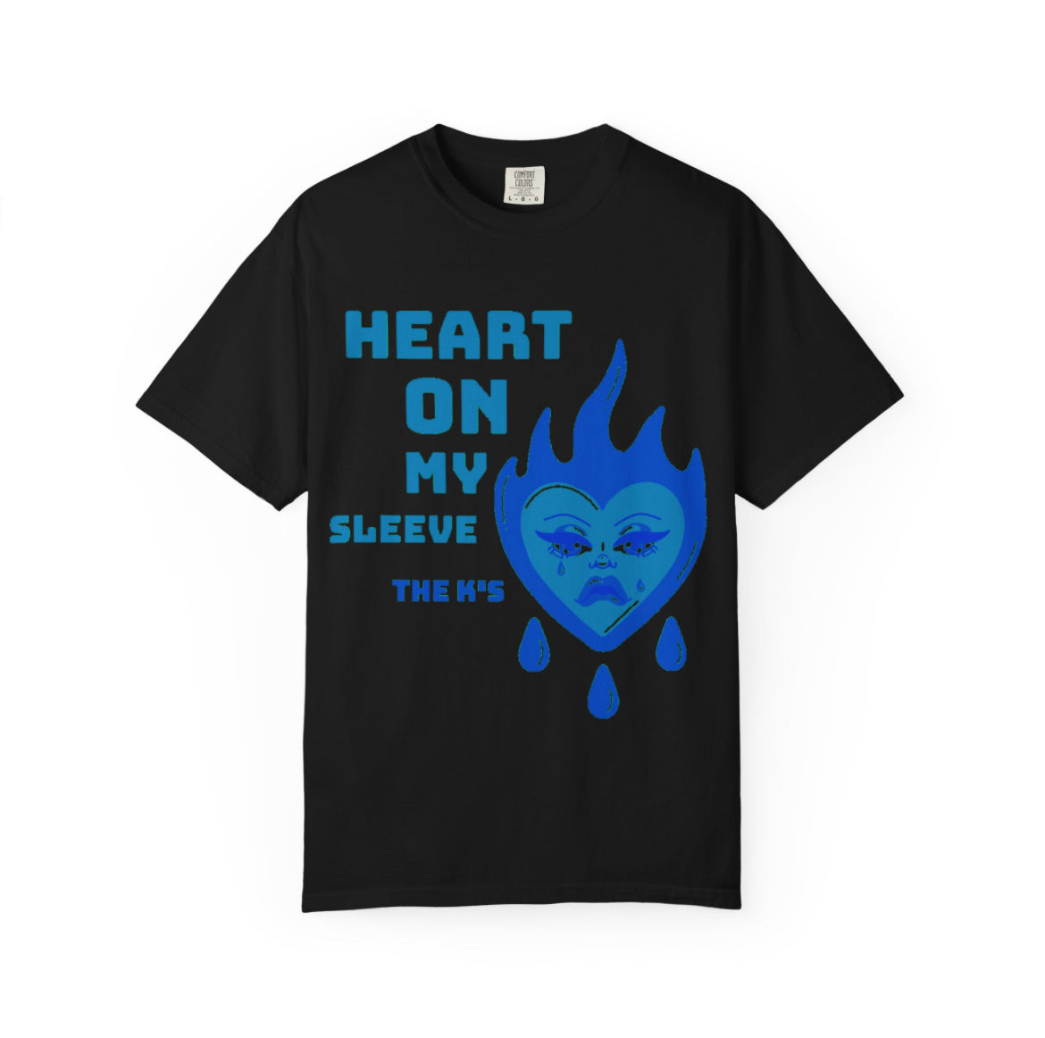 The Ks heart on my sleeve blue band tee